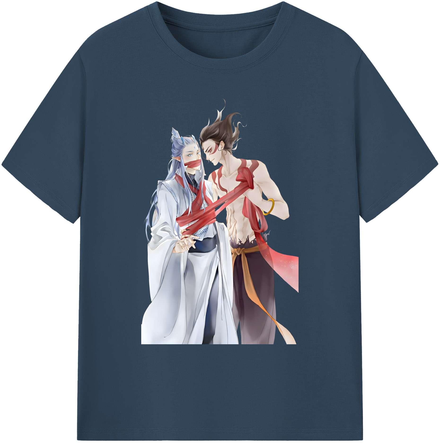 （画像用） Ne Zha 2 ナタ 魔童の大暴れ 綿100％ メンズ半袖Tシャツ｜肌触りやわらか＆通気性