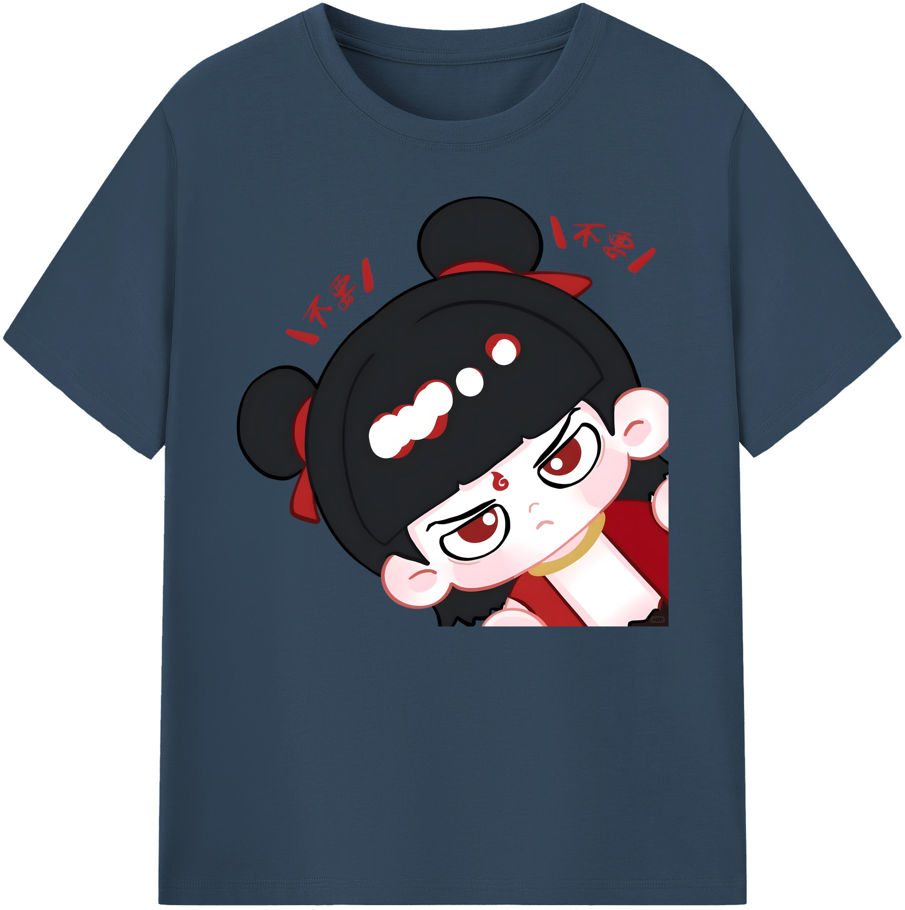 （画像用） Ne Zha 2 ナタ 魔童の大暴れ 綿100％ メンズ半袖Tシャツ｜肌触りやわらか＆通気性