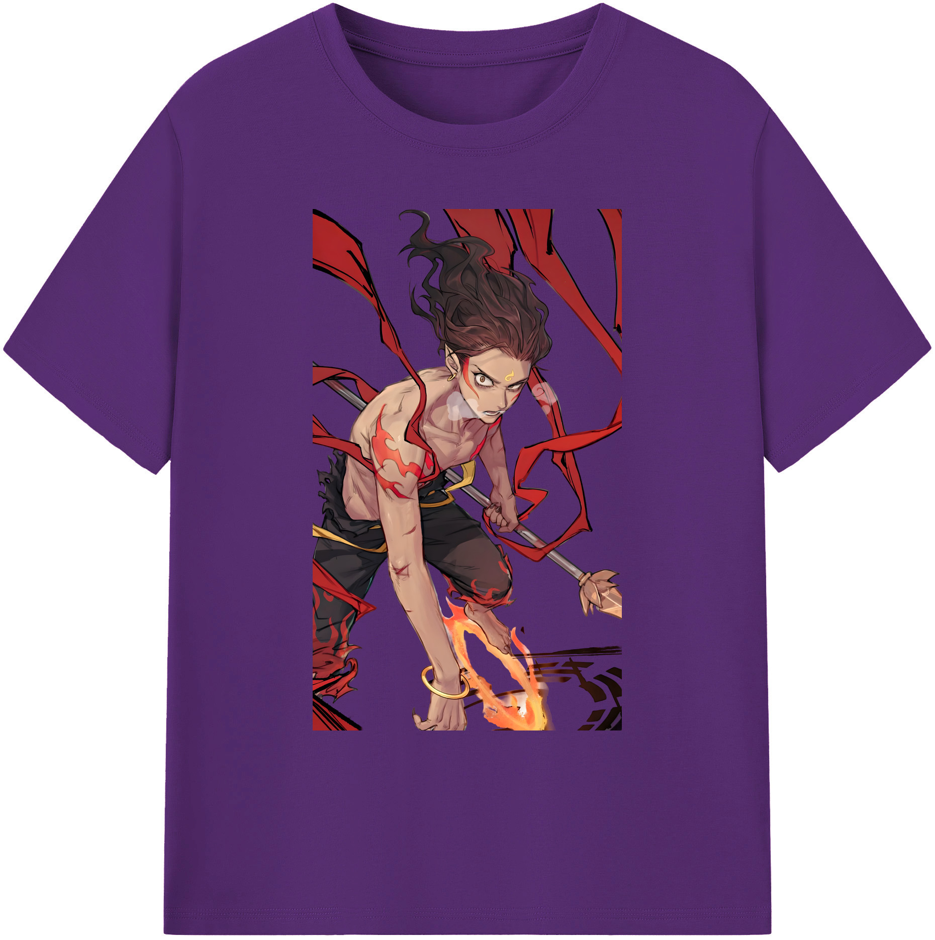 （画像用） Ne Zha 2 ナタ 魔童の大暴れ 綿100％ メンズ半袖Tシャツ｜肌触りやわらか＆通気性