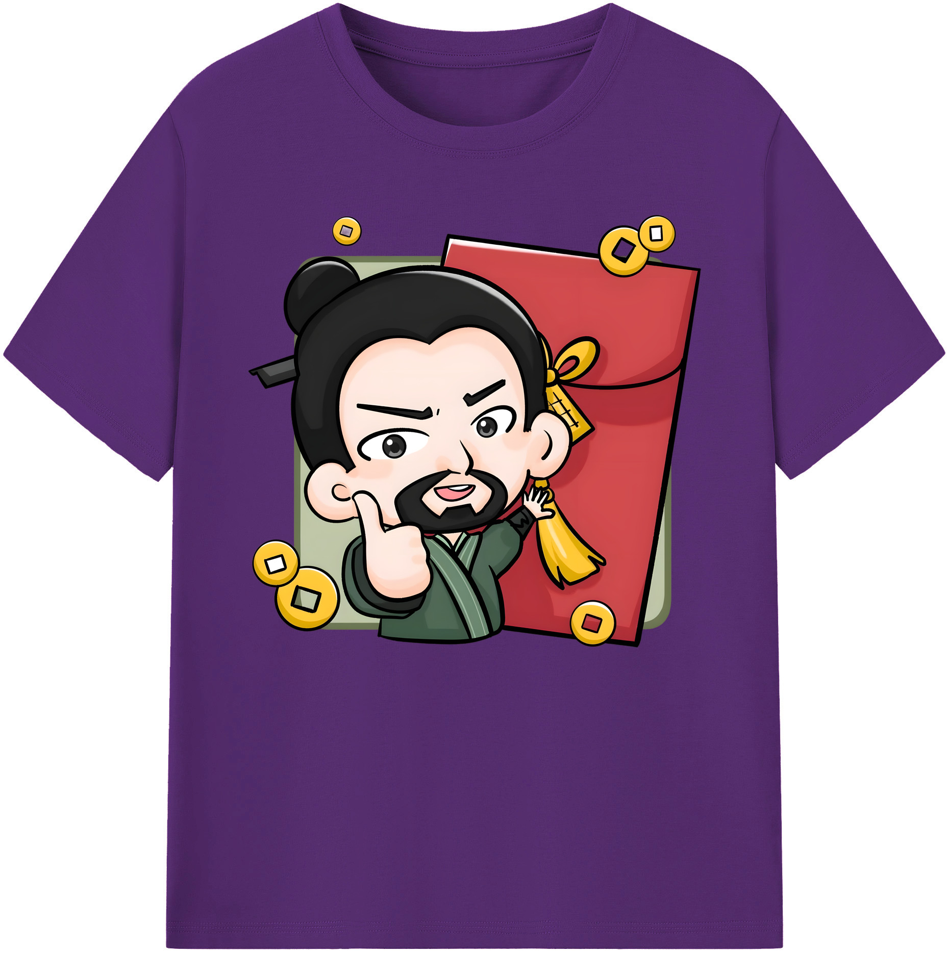 （画像用） Ne Zha 2 ナタ 魔童の大暴れ 綿100％ メンズ半袖Tシャツ｜肌触りやわらか＆通気性