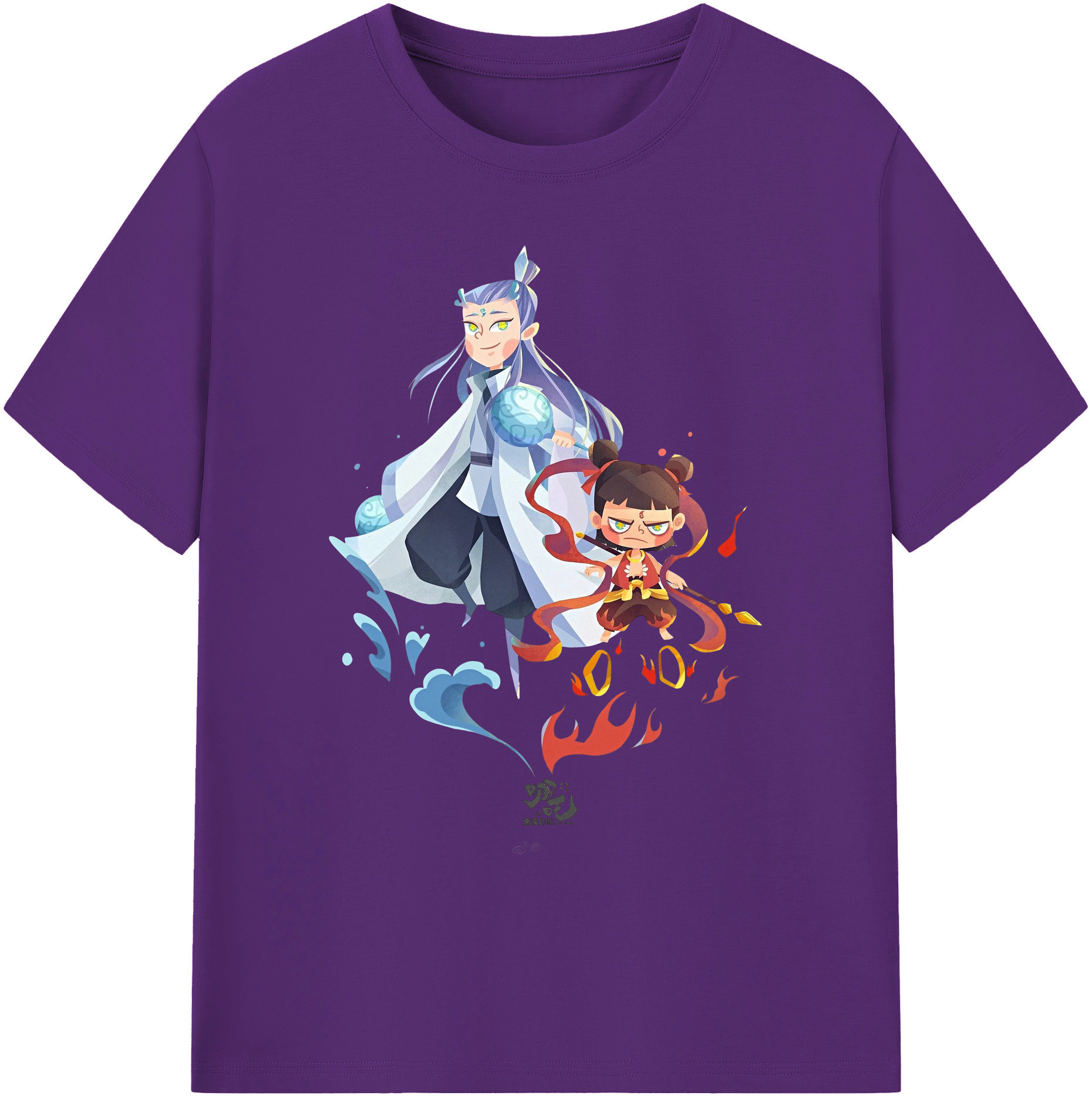 （画像用） Ne Zha 2 ナタ 魔童の大暴れ 綿100％ メンズ半袖Tシャツ｜肌触りやわらか＆通気性