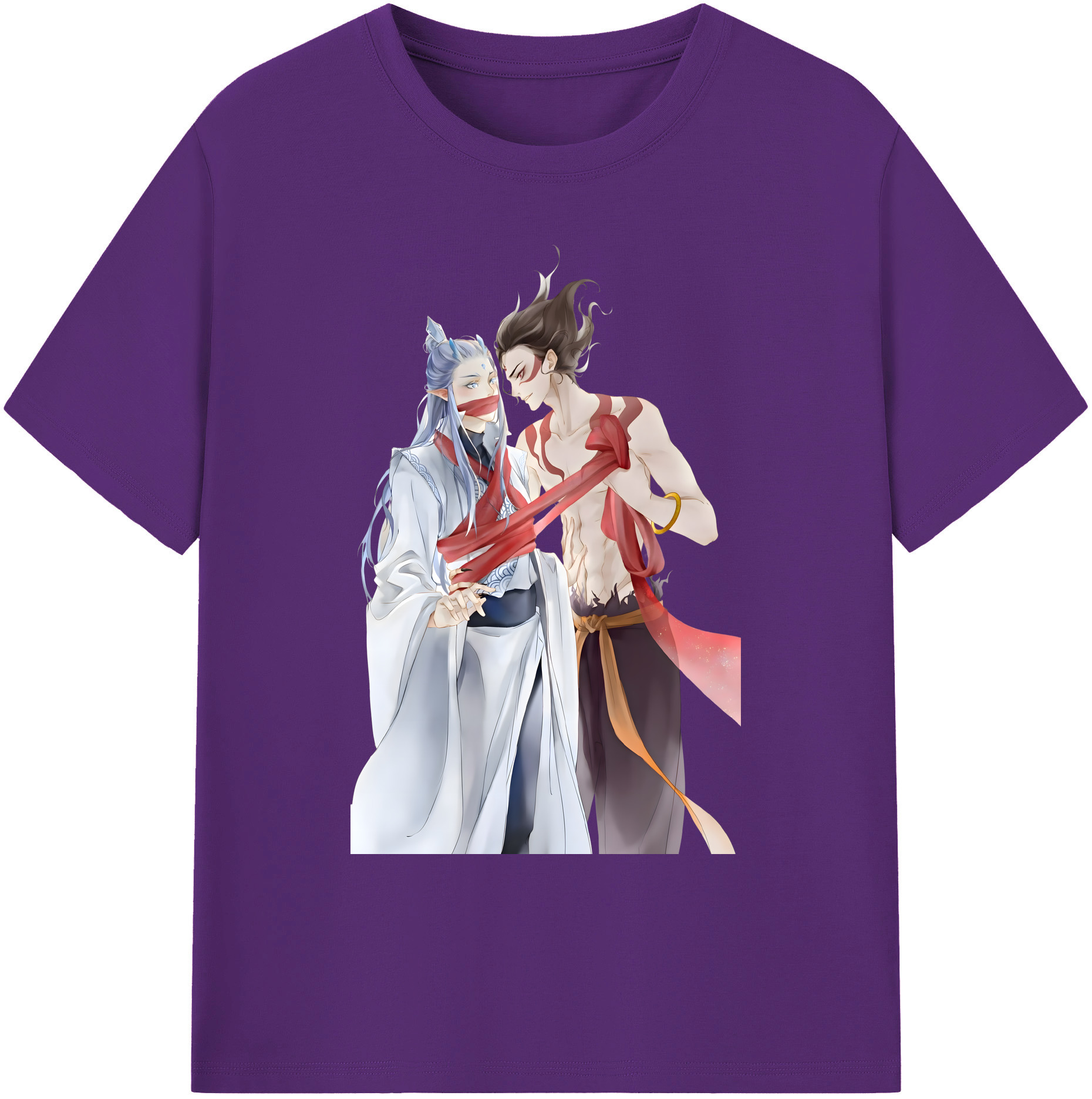 （画像用） Ne Zha 2 ナタ 魔童の大暴れ 綿100％ メンズ半袖Tシャツ｜肌触りやわらか＆通気性