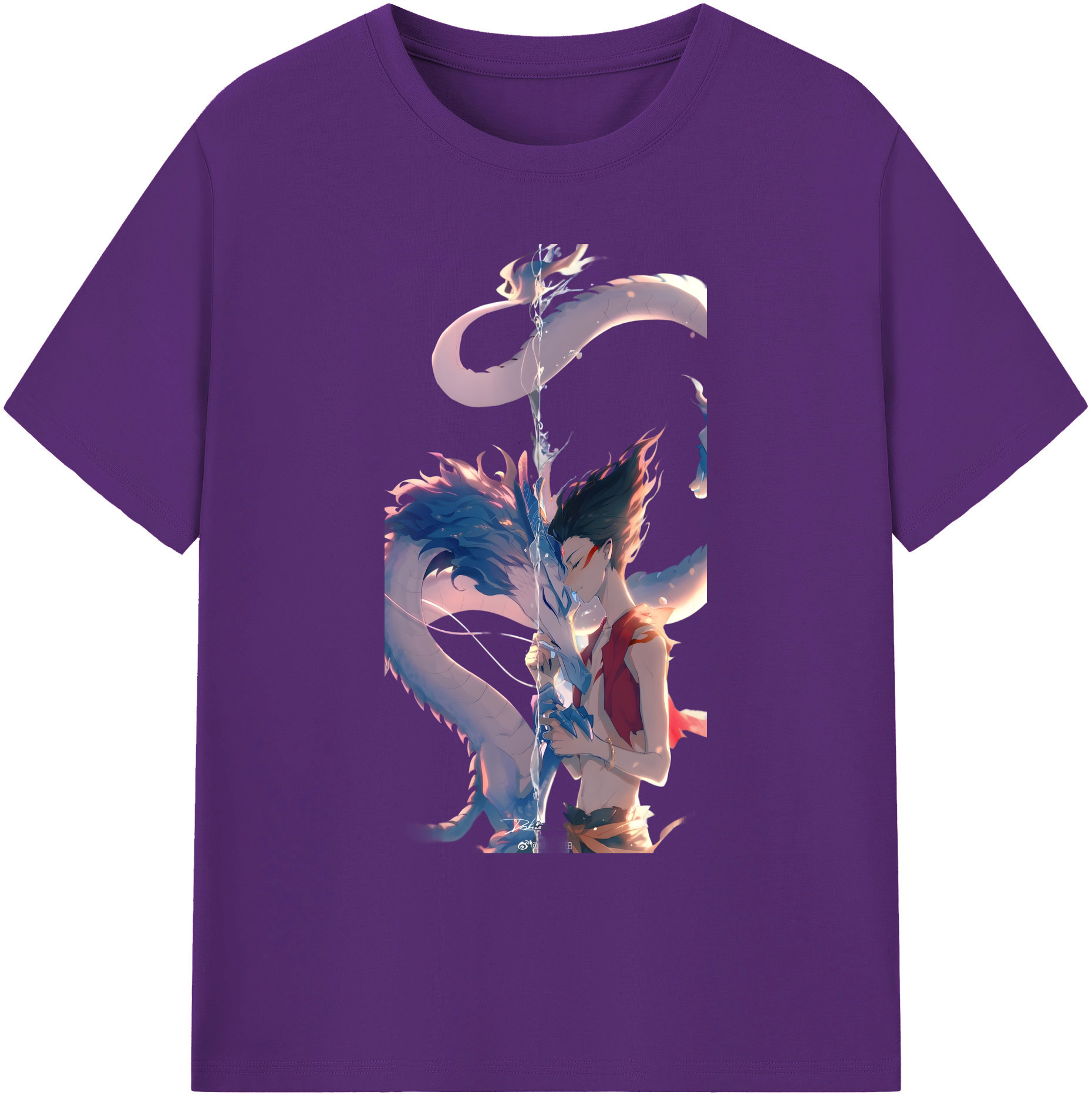 （画像用） Ne Zha 2 ナタ 魔童の大暴れ 綿100％ メンズ半袖Tシャツ｜肌触りやわらか＆通気性