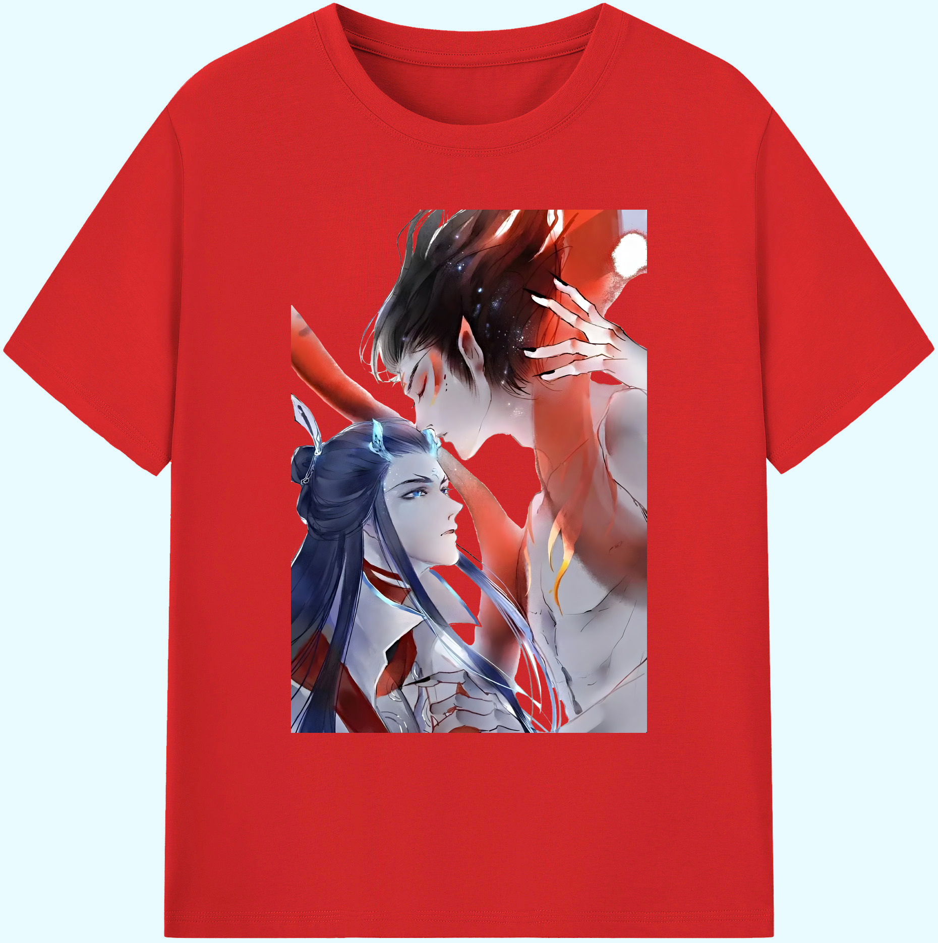 （画像用） Ne Zha 2 ナタ 魔童の大暴れ 綿100％ メンズ半袖Tシャツ｜肌触りやわらか＆通気性