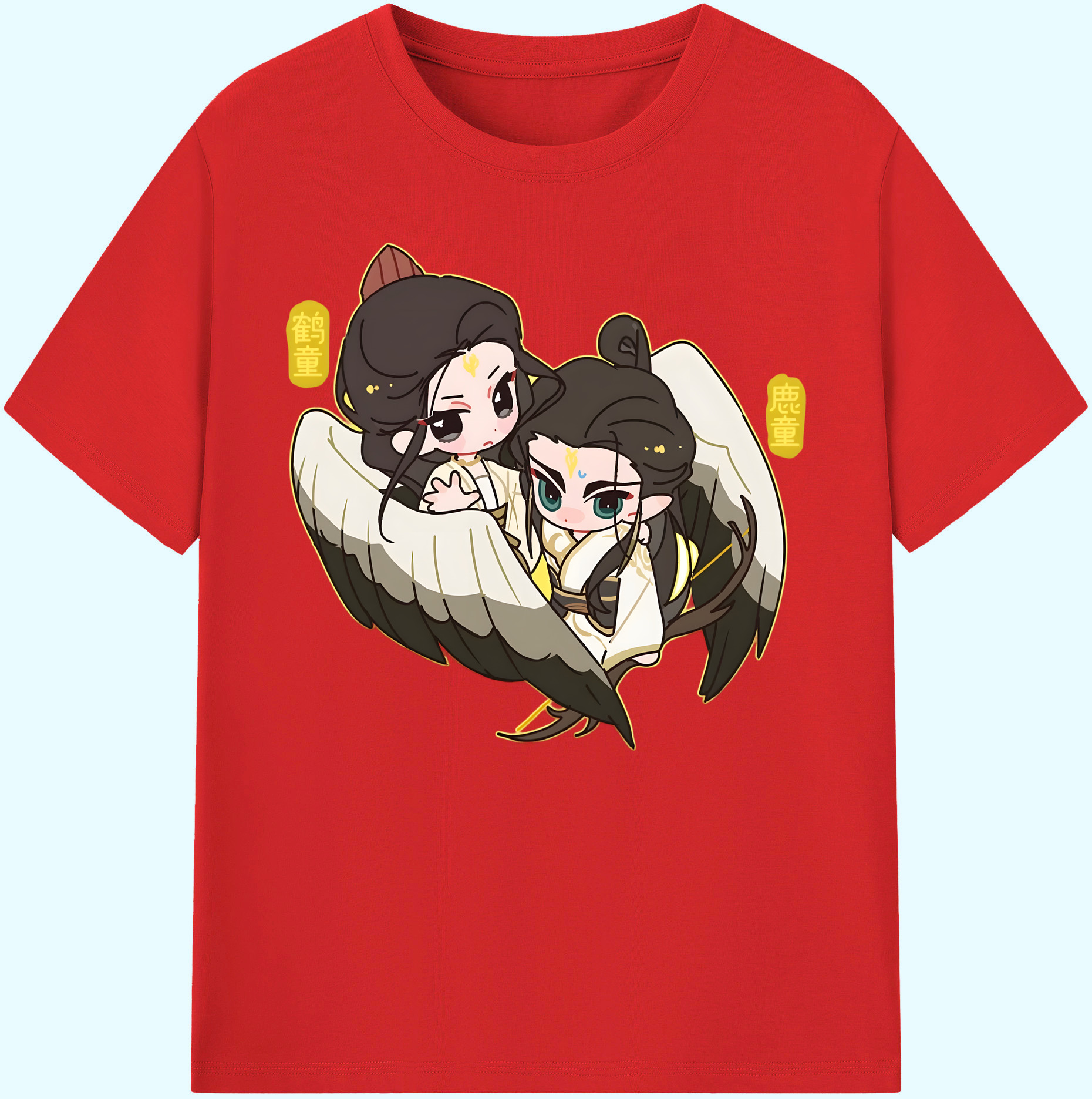 （画像用） Ne Zha 2 ナタ 魔童の大暴れ 綿100％ メンズ半袖Tシャツ｜肌触りやわらか＆通気性