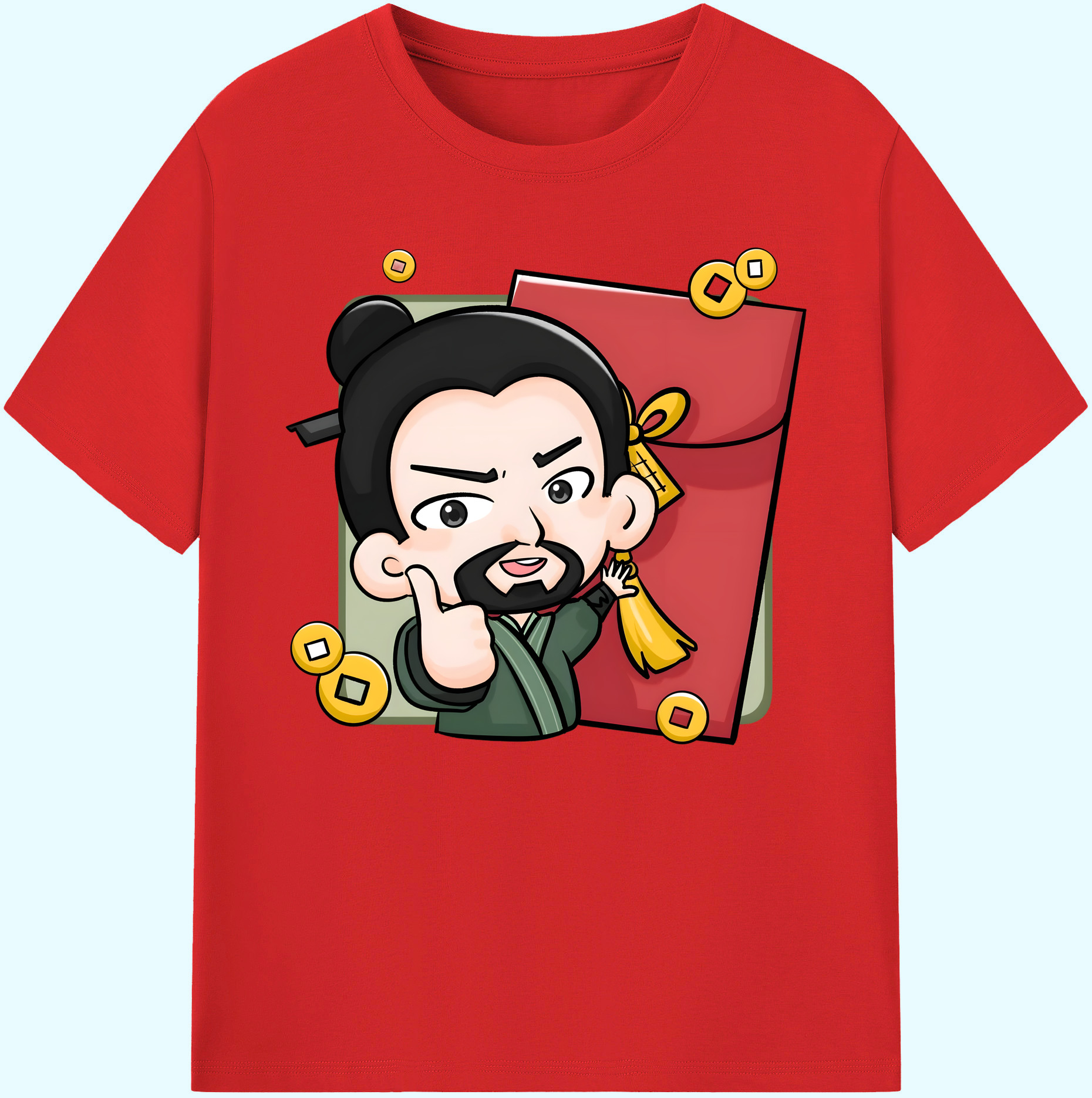 （画像用） Ne Zha 2 ナタ 魔童の大暴れ 綿100％ メンズ半袖Tシャツ｜肌触りやわらか＆通気性
