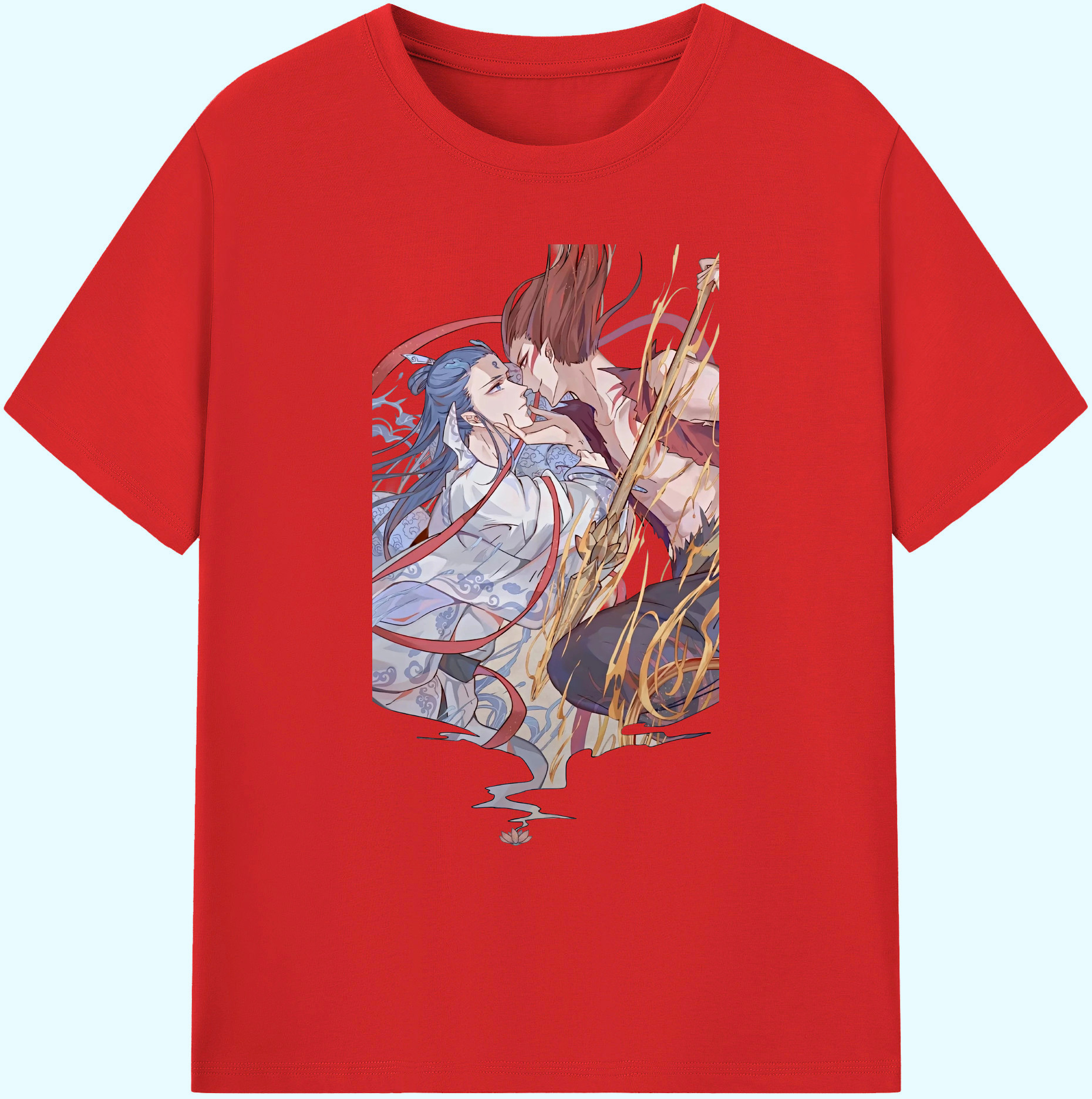 （画像用） Ne Zha 2 ナタ 魔童の大暴れ 綿100％ メンズ半袖Tシャツ｜肌触りやわらか＆通気性