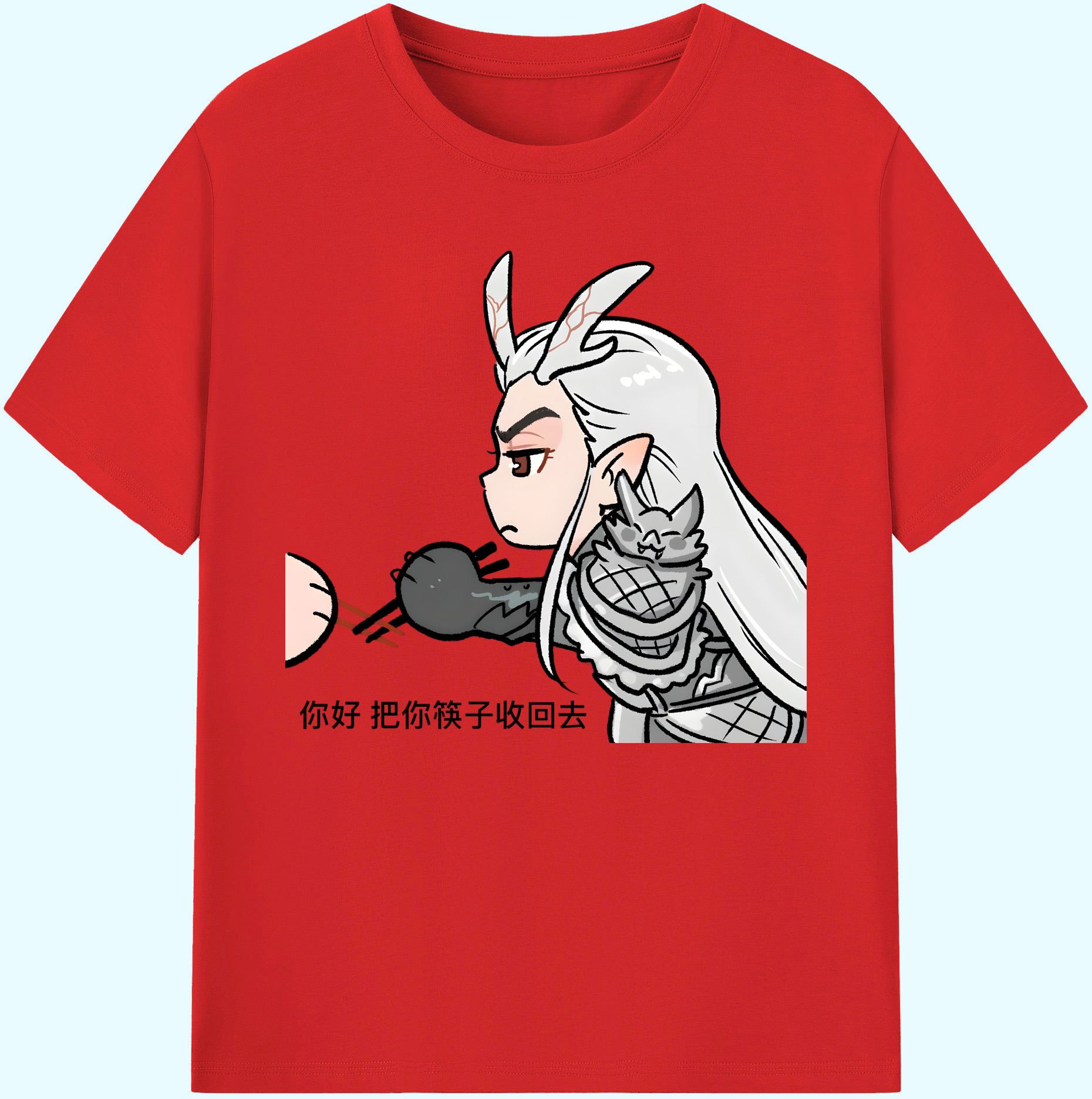 （画像用） Ne Zha 2 ナタ 魔童の大暴れ 綿100％ メンズ半袖Tシャツ｜肌触りやわらか＆通気性