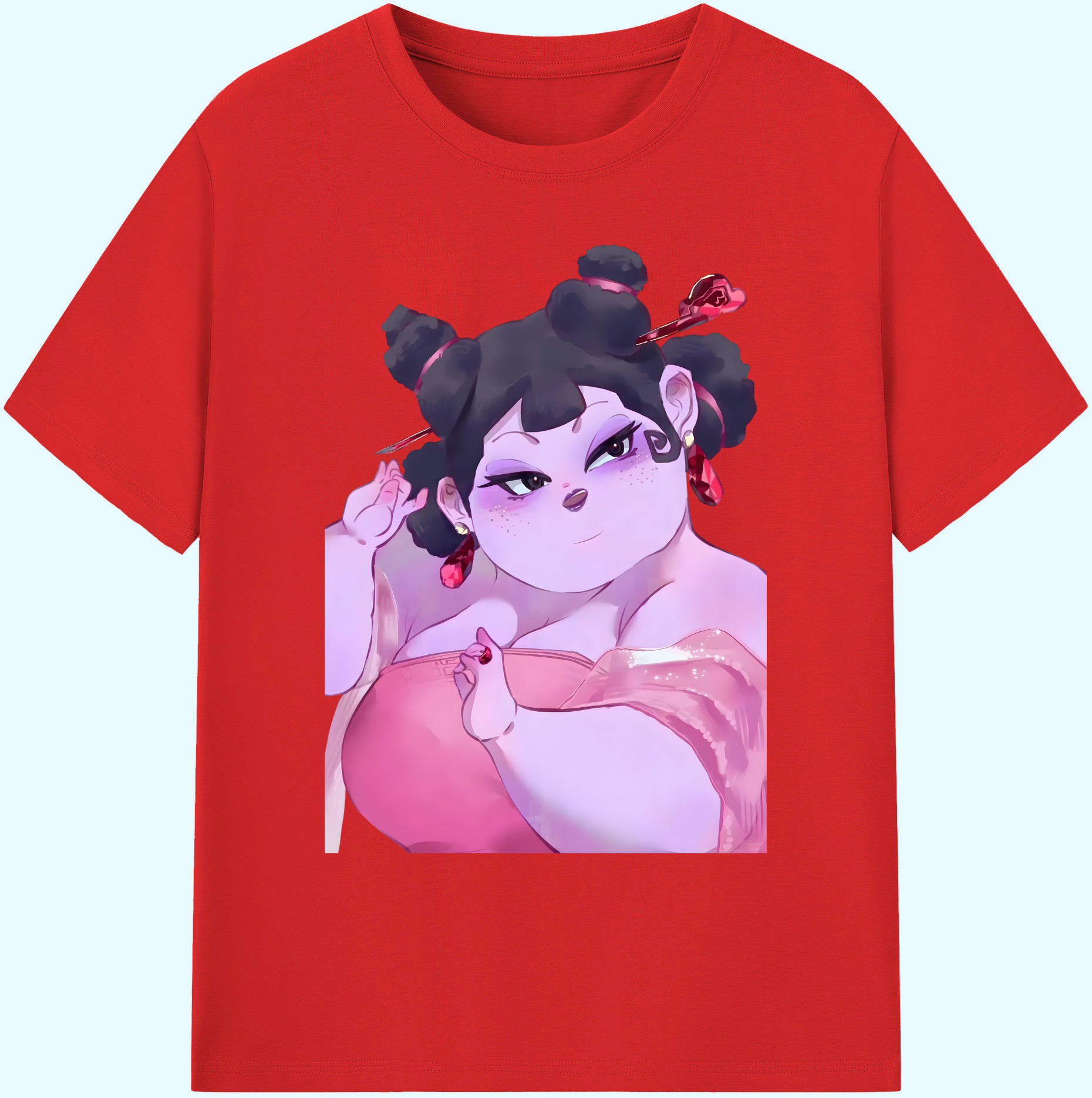 （画像用） Ne Zha 2 ナタ 魔童の大暴れ 綿100％ メンズ半袖Tシャツ｜肌触りやわらか＆通気性