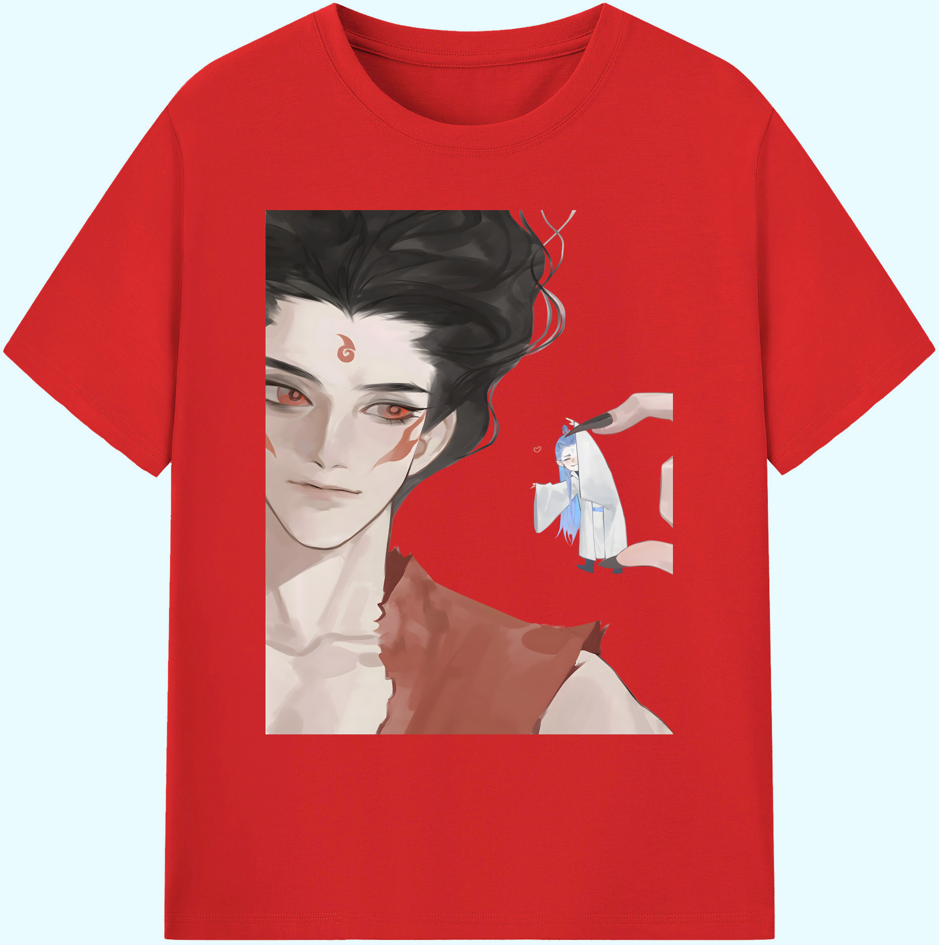 （画像用） Ne Zha 2 ナタ 魔童の大暴れ 綿100％ メンズ半袖Tシャツ｜肌触りやわらか＆通気性