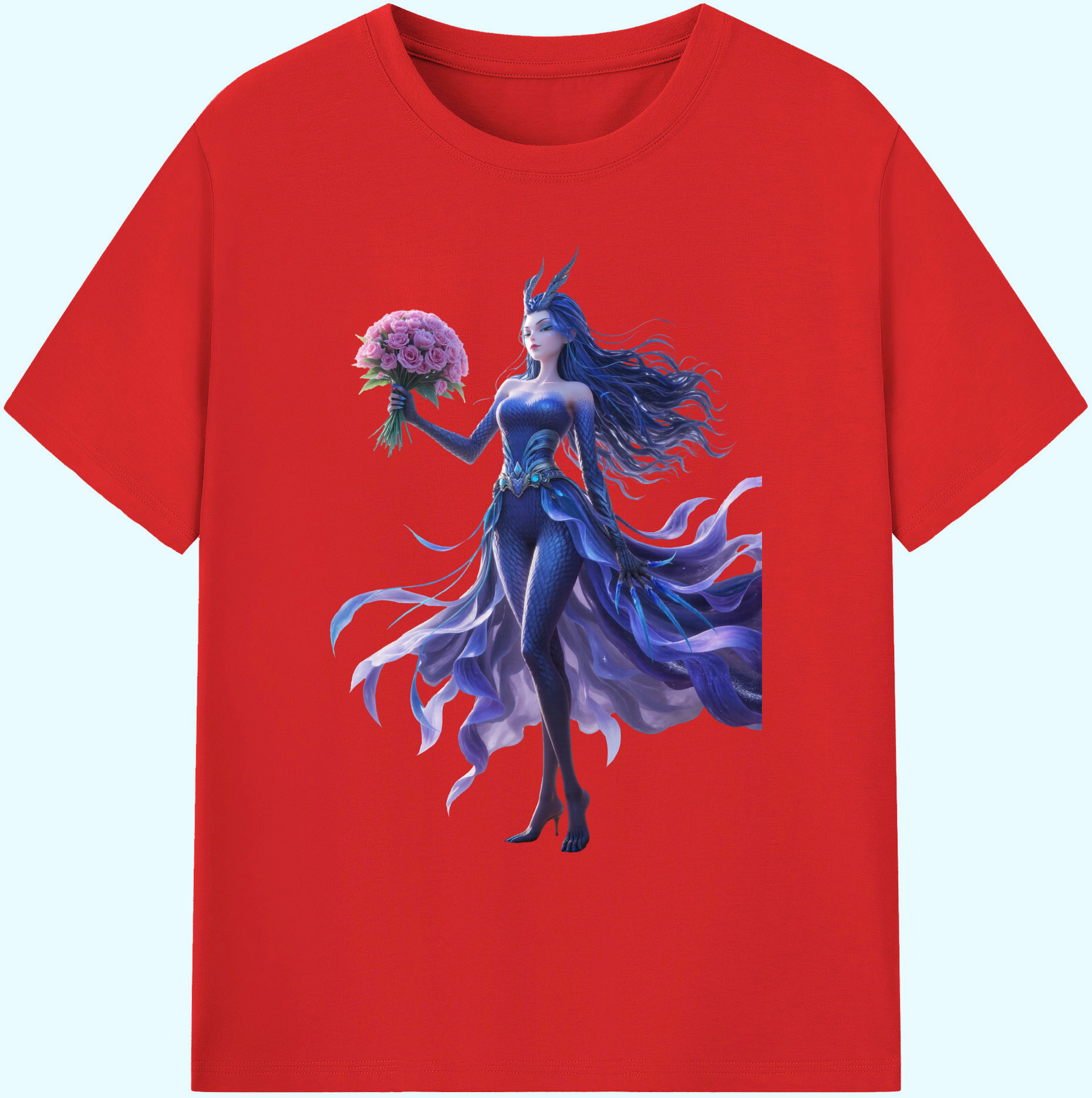 （画像用） Ne Zha 2 ナタ 魔童の大暴れ 綿100％ メンズ半袖Tシャツ｜肌触りやわらか＆通気性