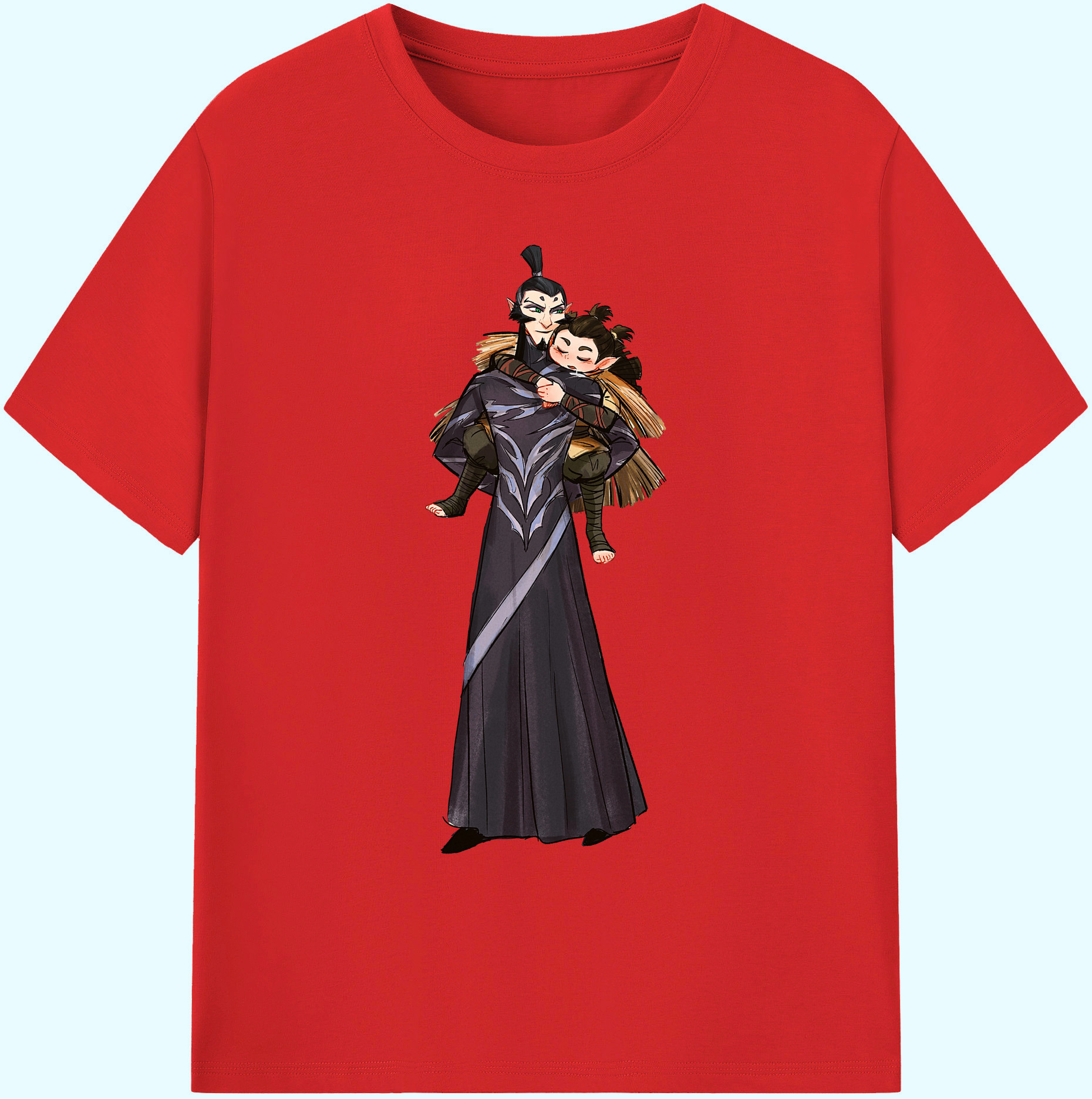 （画像用） Ne Zha 2 ナタ 魔童の大暴れ 綿100％ メンズ半袖Tシャツ｜肌触りやわらか＆通気性