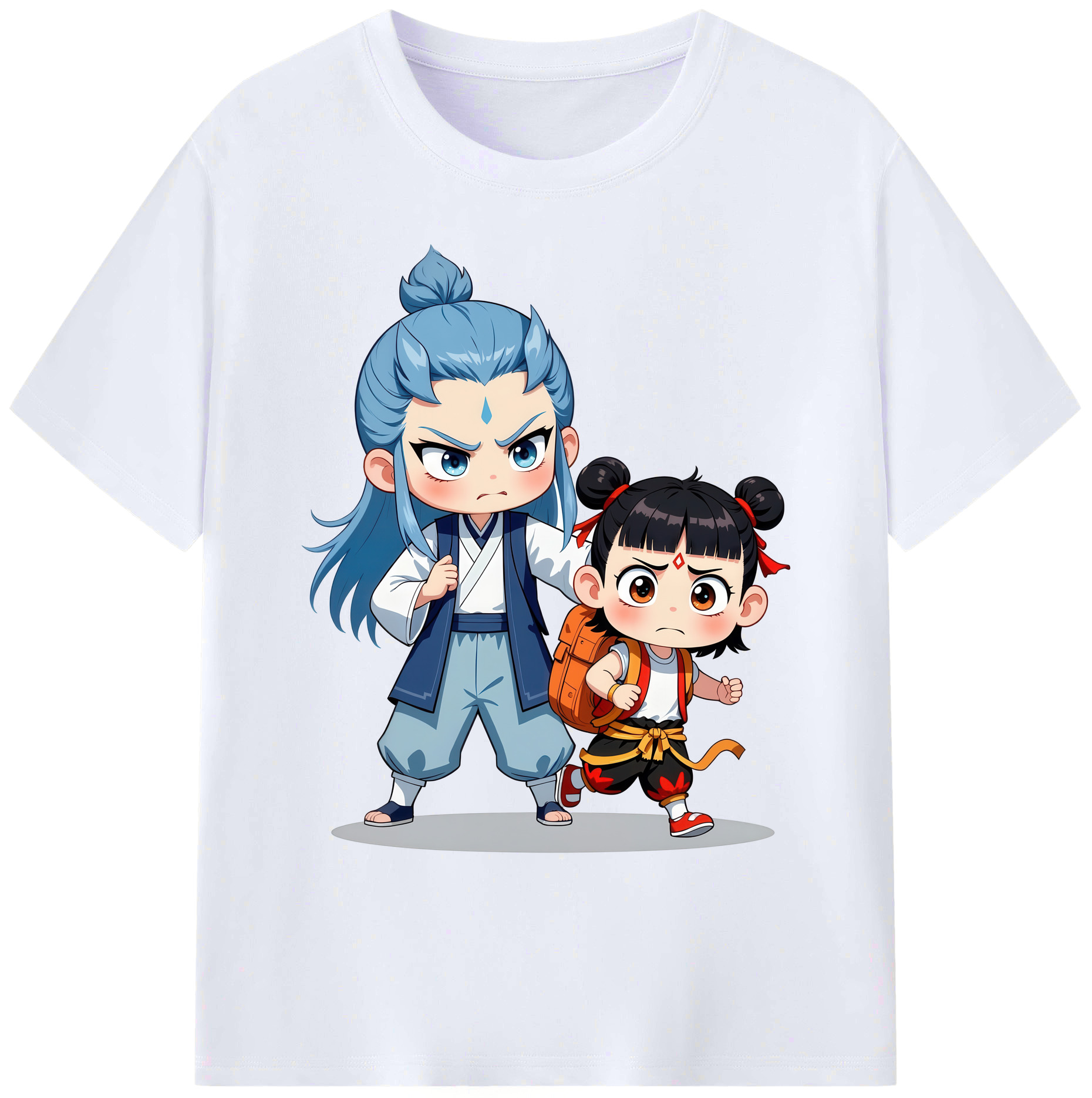 （画像用） Ne Zha 2 ナタ 魔童の大暴れ 綿100％ メンズ半袖Tシャツ｜肌触りやわらか＆通気性