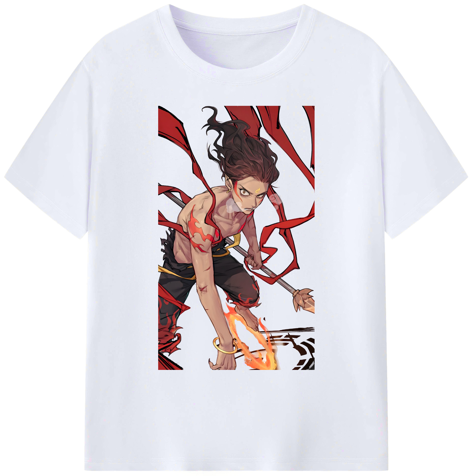 （画像用） Ne Zha 2 ナタ 魔童の大暴れ 綿100％ メンズ半袖Tシャツ｜肌触りやわらか＆通気性