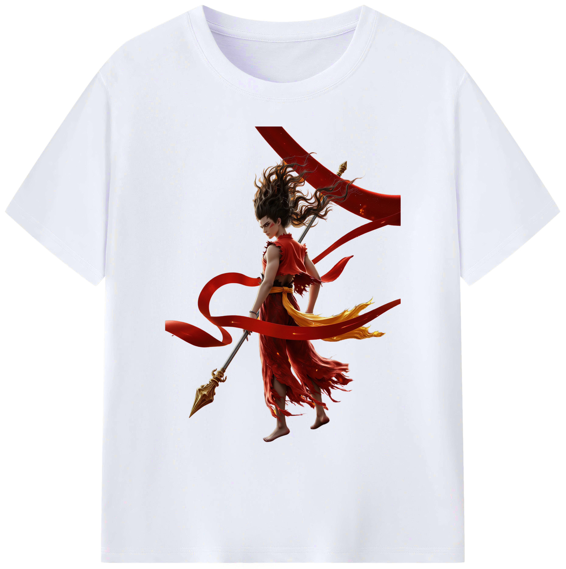 （画像用） Ne Zha 2 ナタ 魔童の大暴れ 綿100％ メンズ半袖Tシャツ｜肌触りやわらか＆通気性