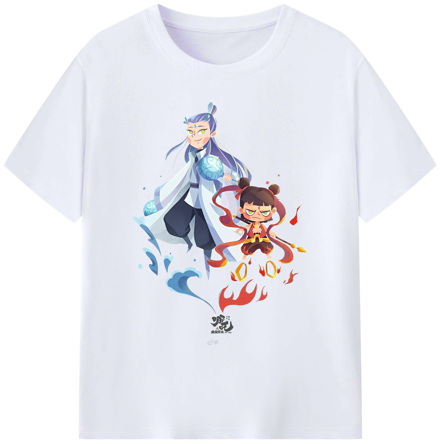 （画像用） Ne Zha 2 ナタ 魔童の大暴れ 綿100％ メンズ半袖Tシャツ｜肌触りやわらか＆通気性