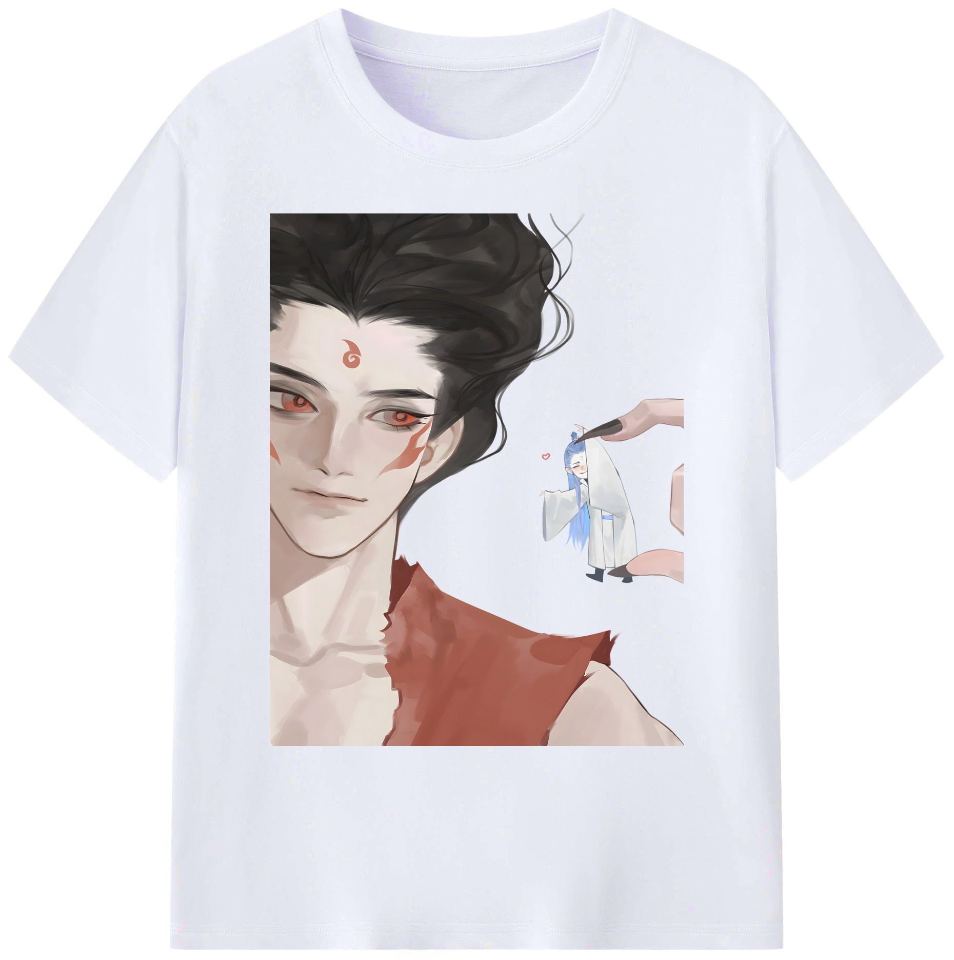 （画像用） Ne Zha 2 ナタ 魔童の大暴れ 綿100％ メンズ半袖Tシャツ｜肌触りやわらか＆通気性