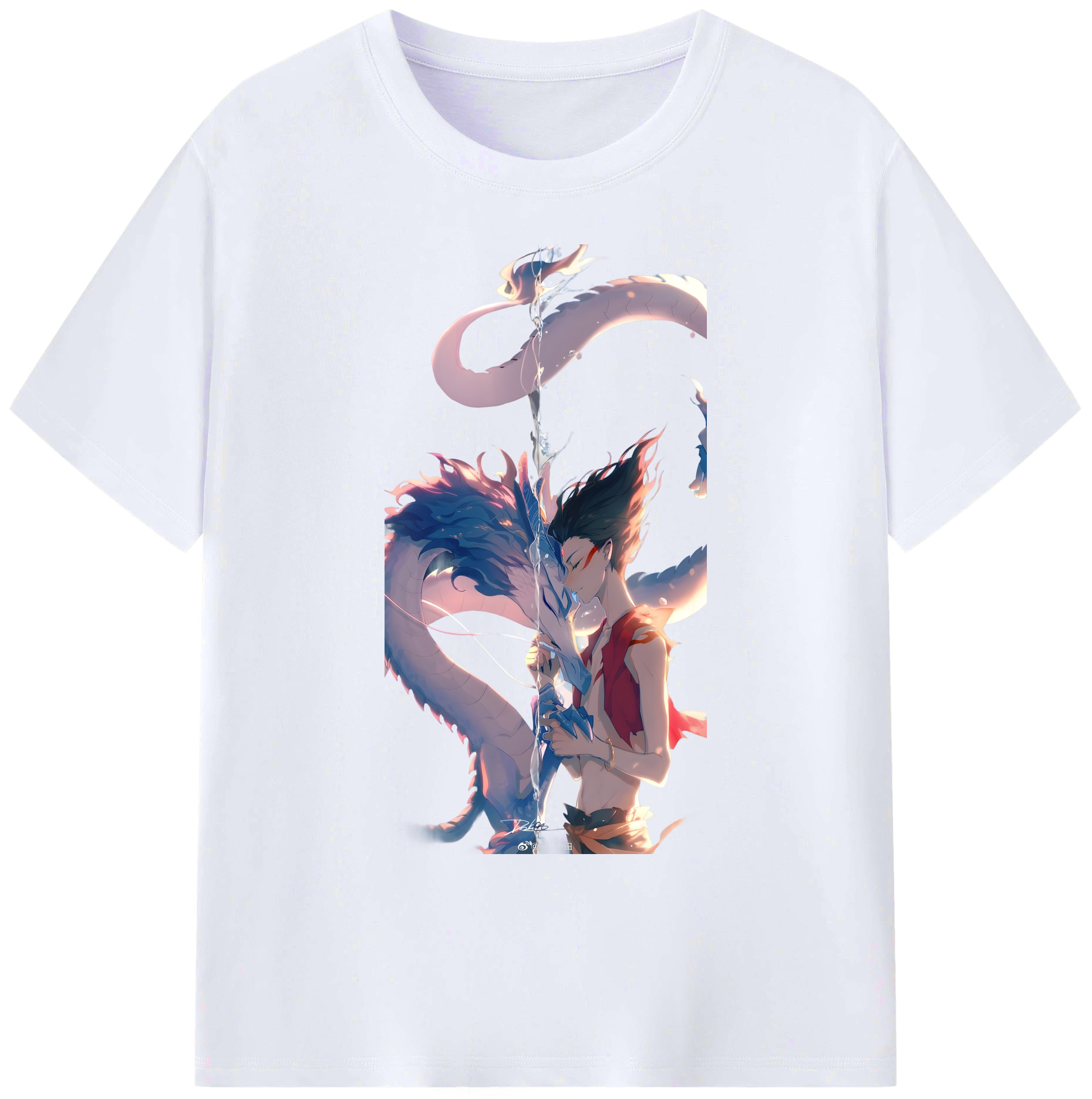 （画像用） Ne Zha 2 ナタ 魔童の大暴れ 綿100％ メンズ半袖Tシャツ｜肌触りやわらか＆通気性