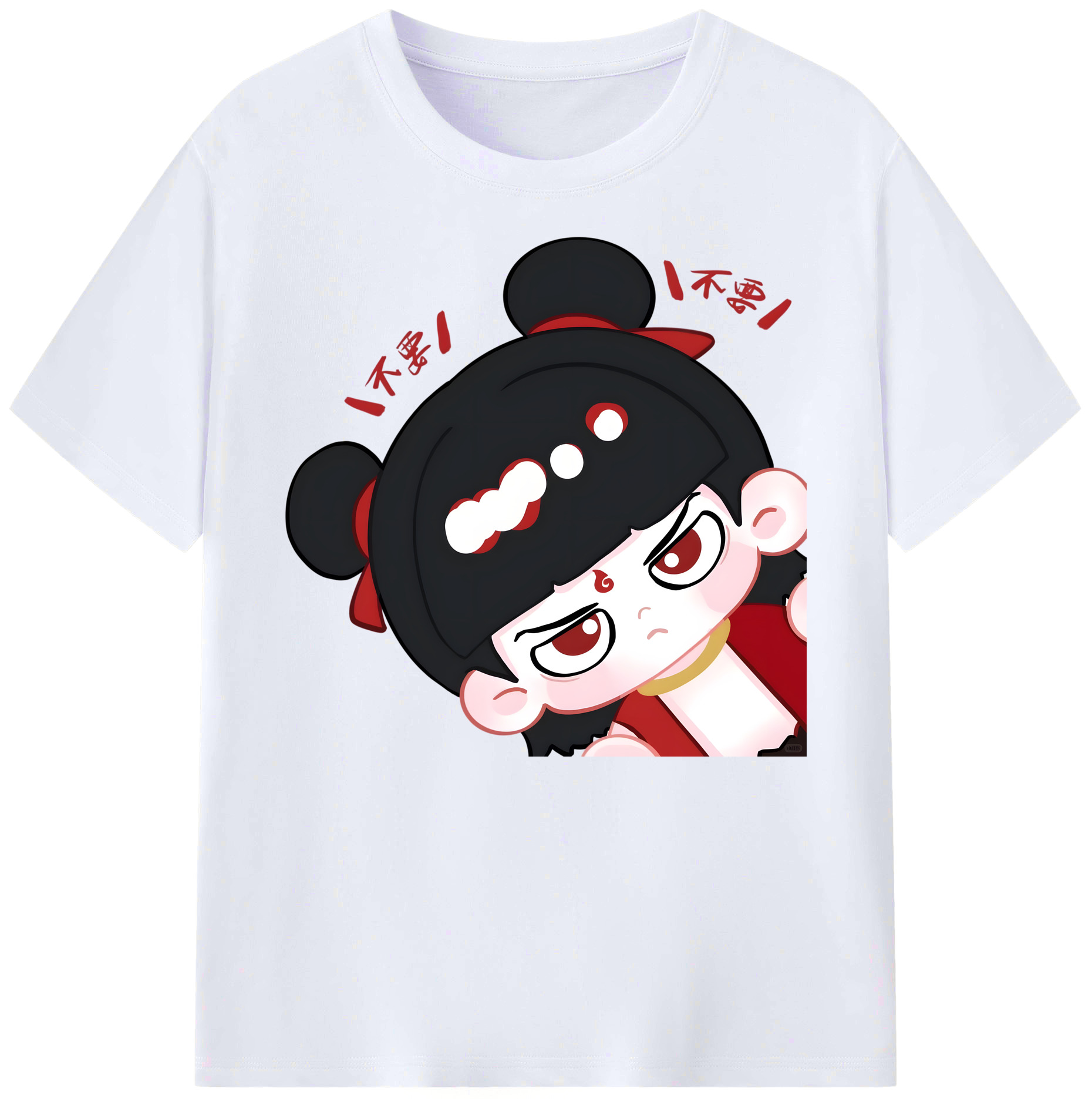 （画像用） Ne Zha 2 ナタ 魔童の大暴れ 綿100％ メンズ半袖Tシャツ｜肌触りやわらか＆通気性