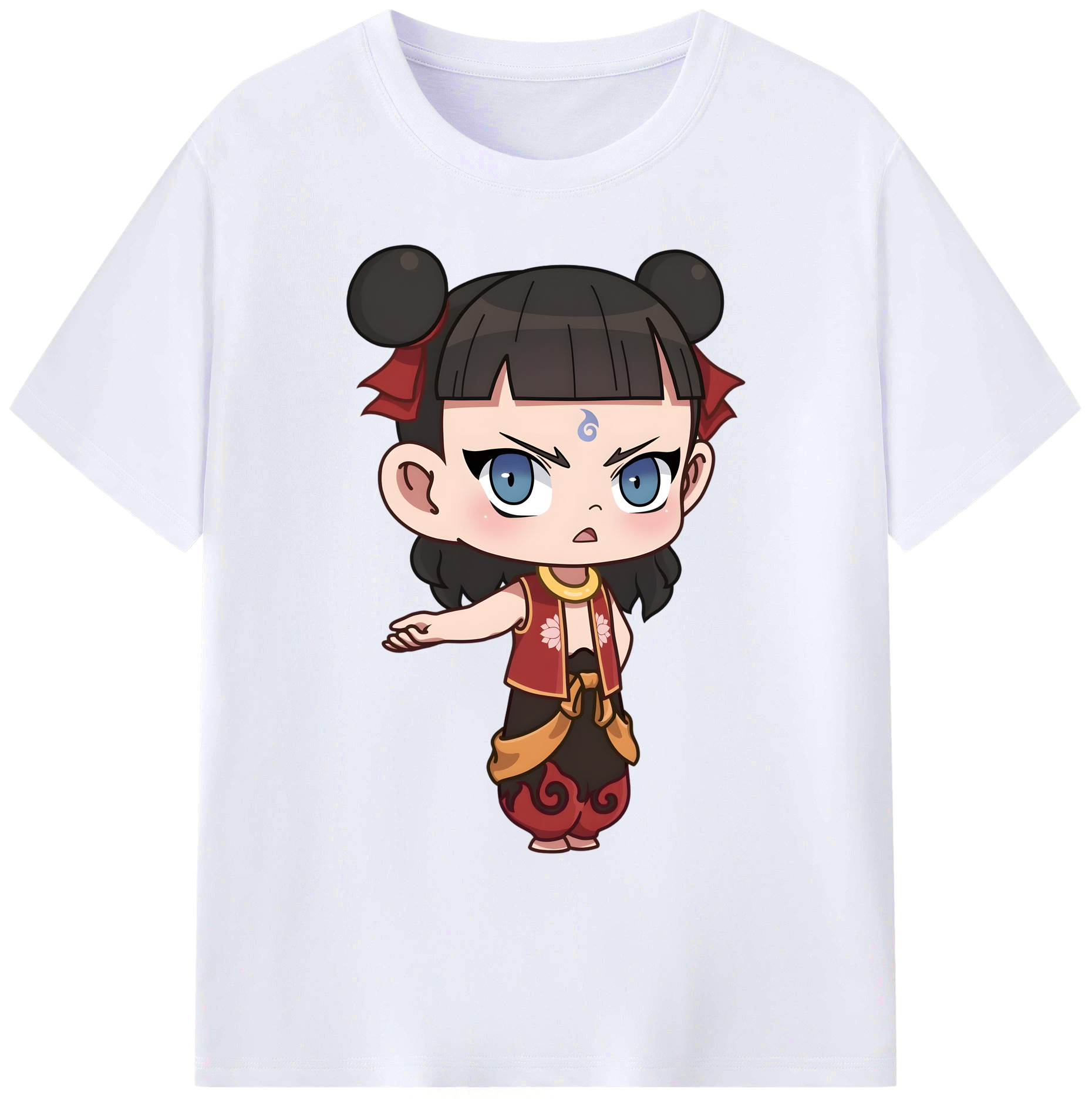 （画像用） Ne Zha 2 ナタ 魔童の大暴れ 綿100％ メンズ半袖Tシャツ｜肌触りやわらか＆通気性