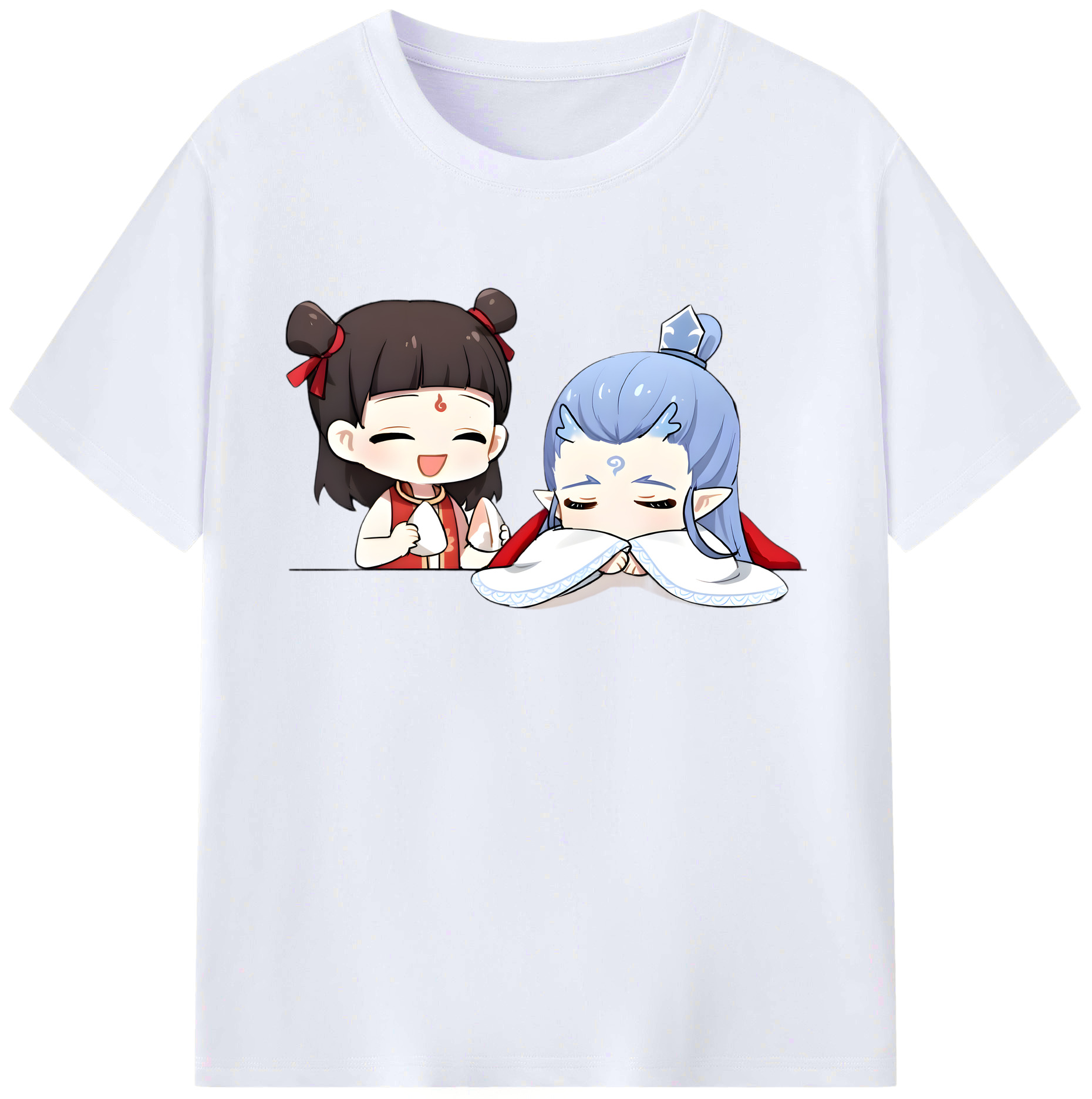 （画像用） Ne Zha 2 ナタ 魔童の大暴れ 綿100％ メンズ半袖Tシャツ｜肌触りやわらか＆通気性