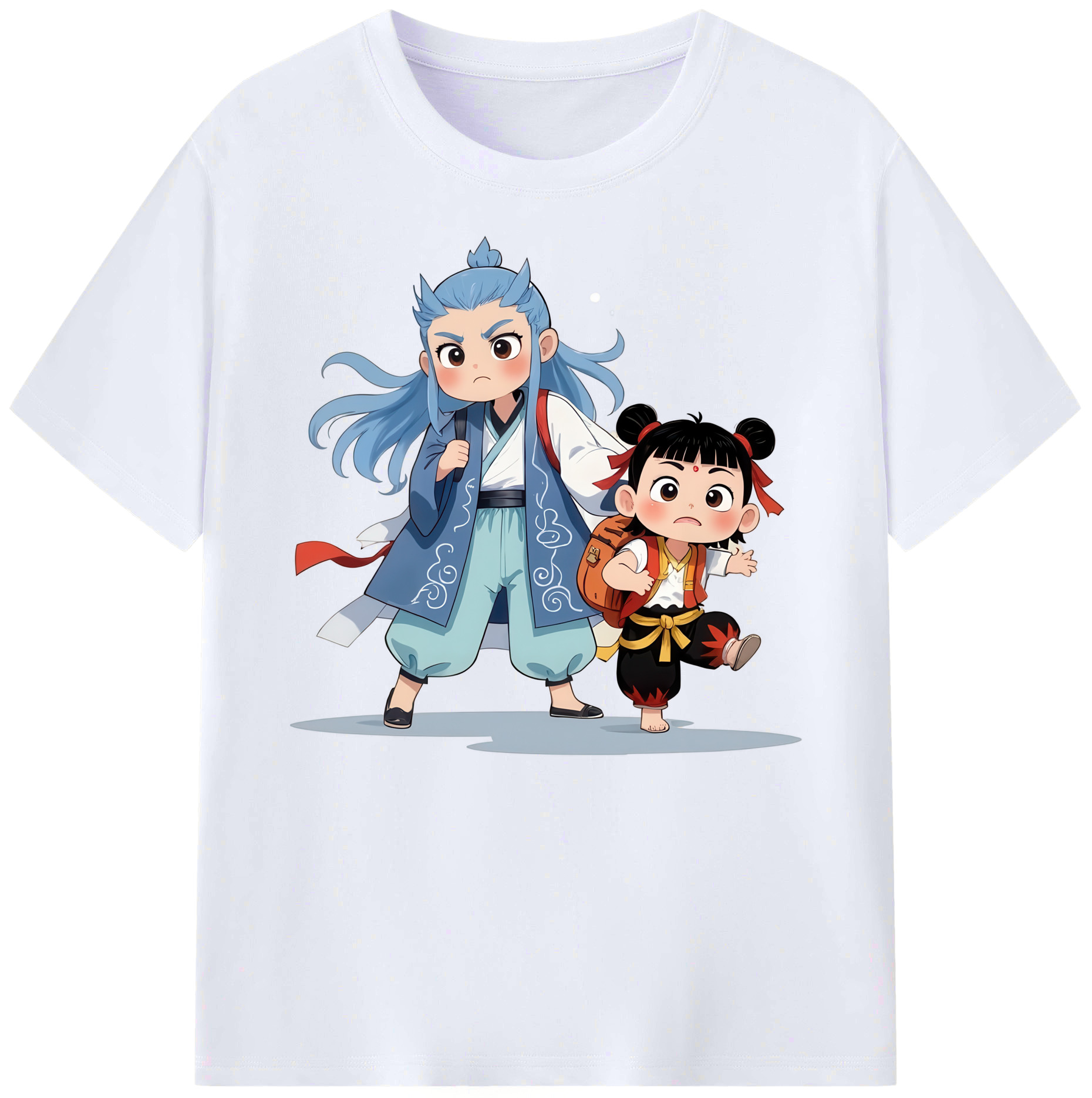 （画像用） Ne Zha 2 ナタ 魔童の大暴れ 綿100％ メンズ半袖Tシャツ｜肌触りやわらか＆通気性
