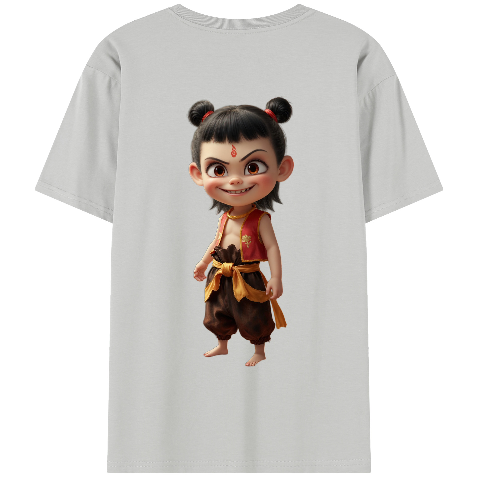 （画像用） Ne Zha 2 ナタ 魔童の大暴れ レディース半袖Tシャツ(バックプリント)