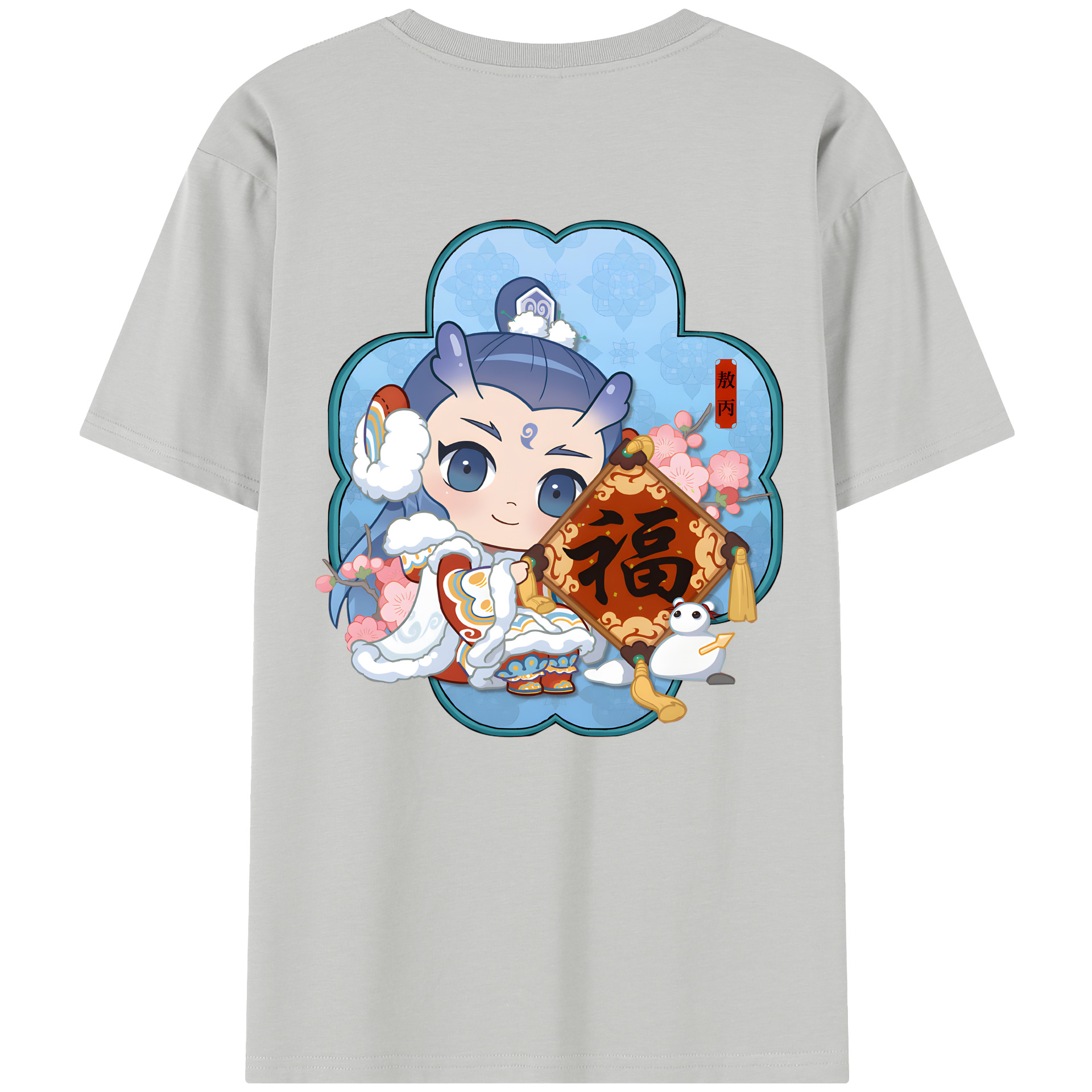 （画像用） Ne Zha 2 ナタ 魔童の大暴れ レディース半袖Tシャツ(バックプリント)