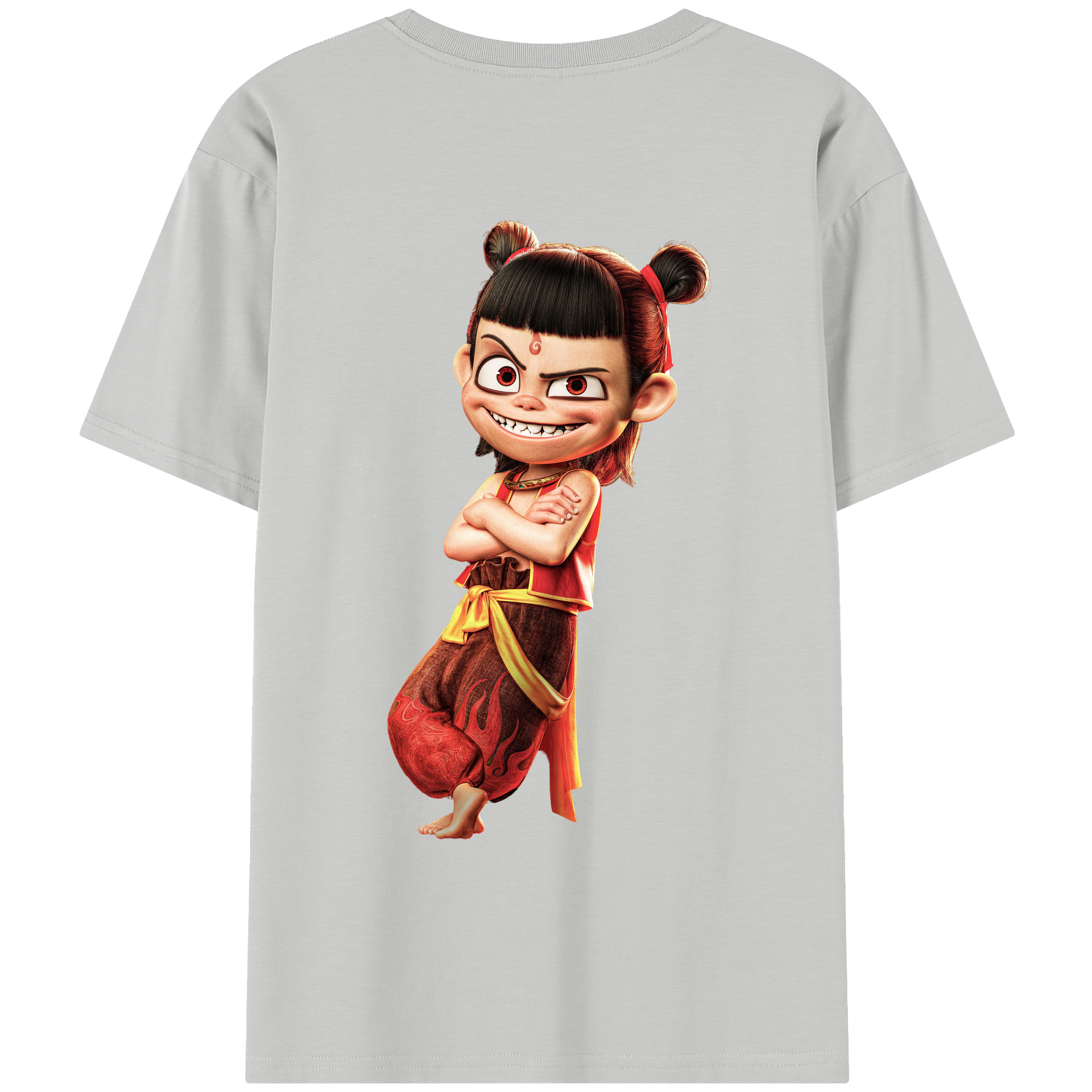 （画像用） Ne Zha 2 ナタ 魔童の大暴れ レディース半袖Tシャツ(バックプリント)