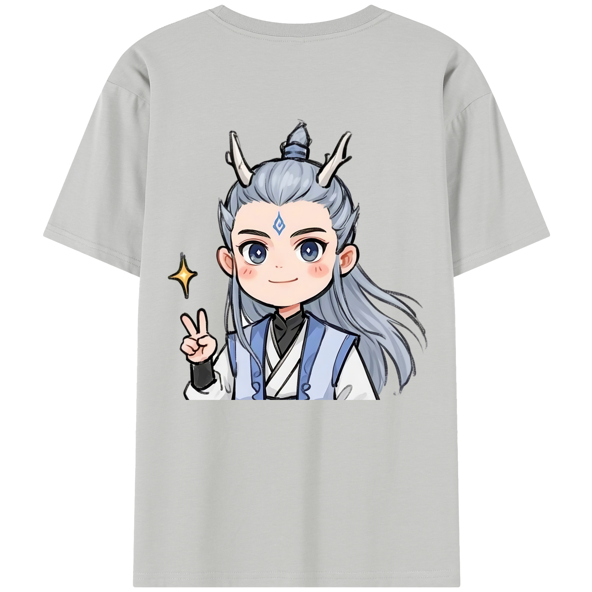 （画像用） Ne Zha 2 ナタ 魔童の大暴れ レディース半袖Tシャツ(バックプリント)