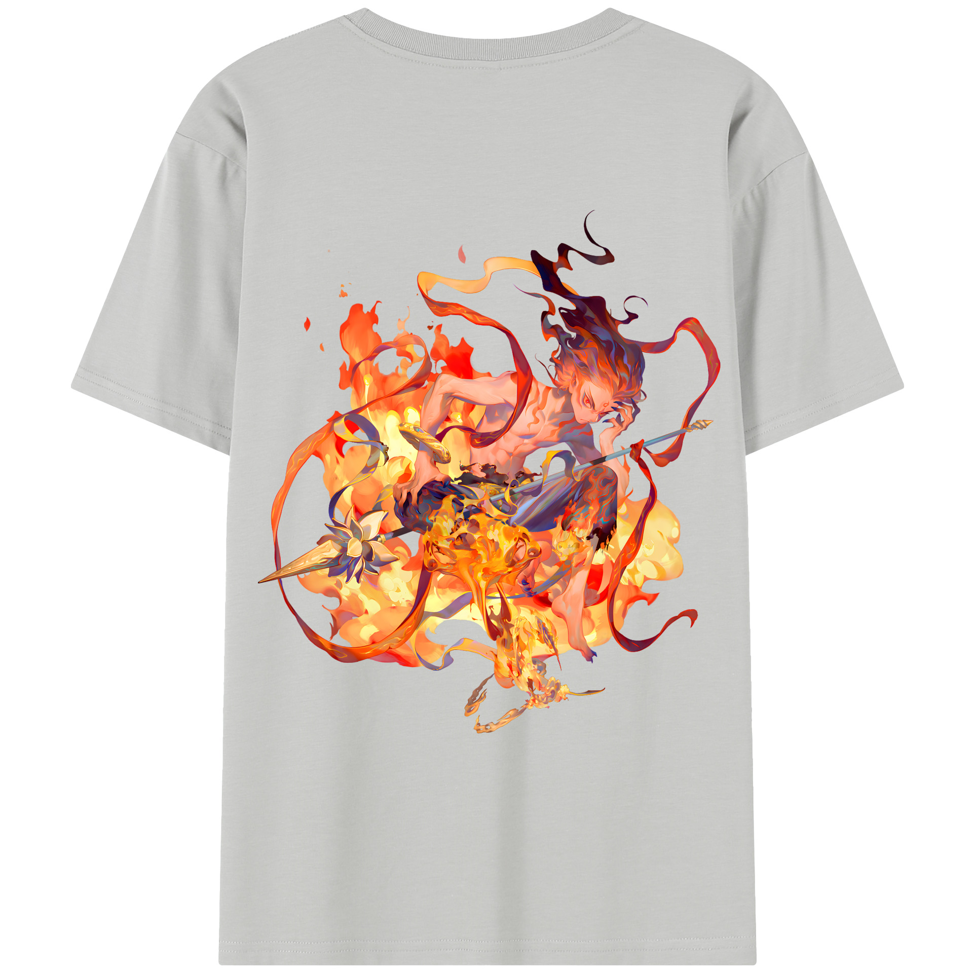 （画像用） Ne Zha 2 ナタ 魔童の大暴れ レディース半袖Tシャツ(バックプリント)