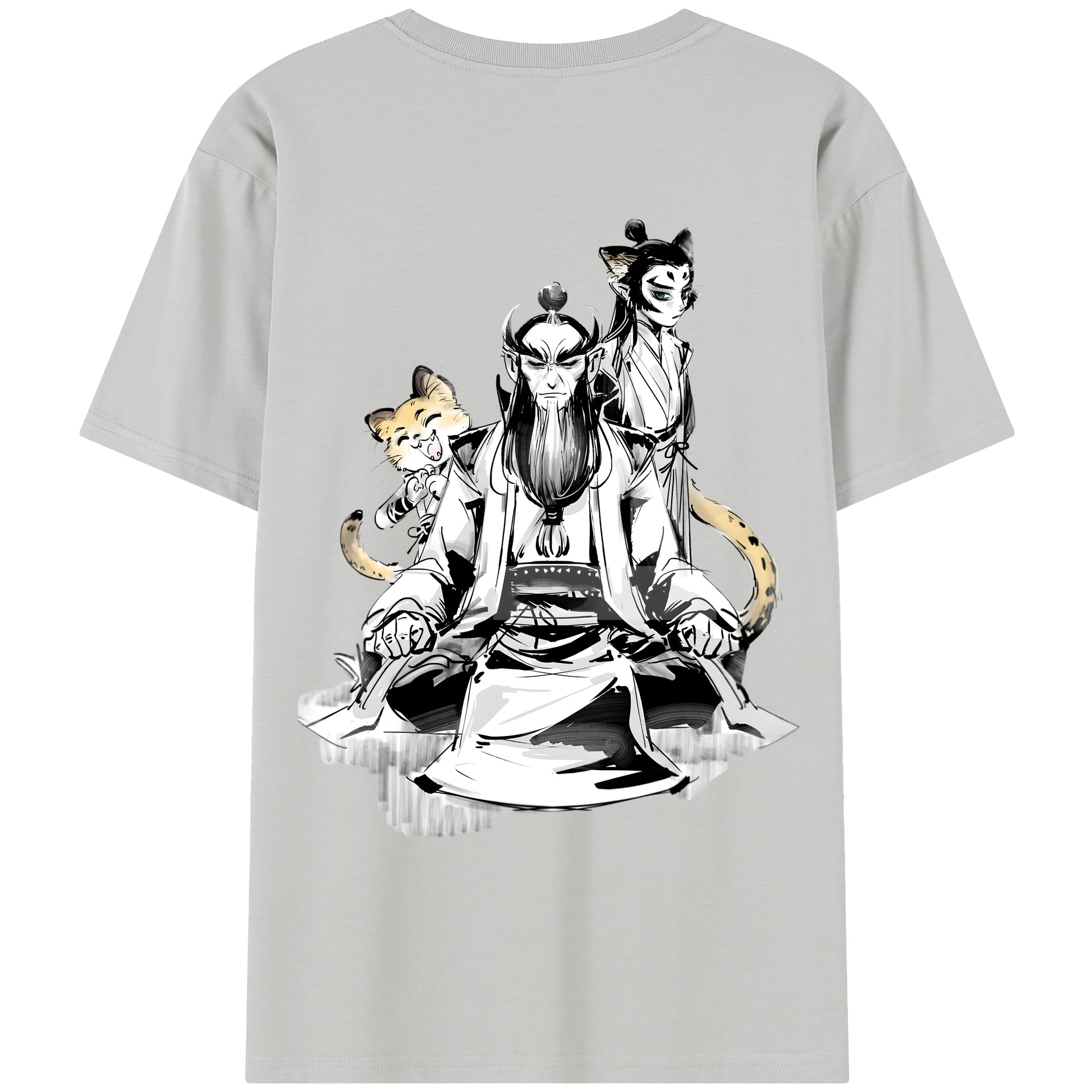 （画像用） Ne Zha 2 ナタ 魔童の大暴れ レディース半袖Tシャツ(バックプリント)