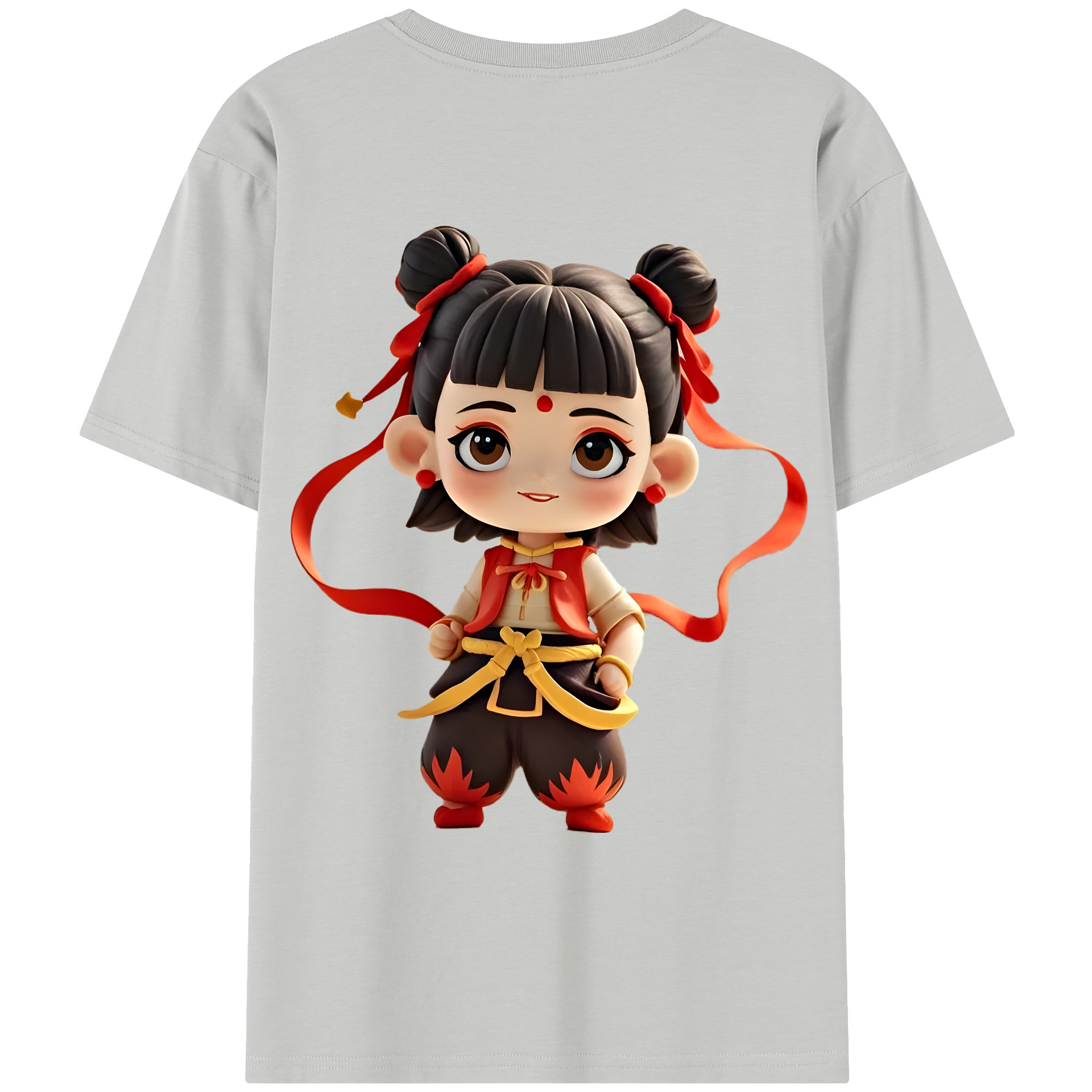 （画像用） Ne Zha 2 ナタ 魔童の大暴れ レディース半袖Tシャツ(バックプリント)
