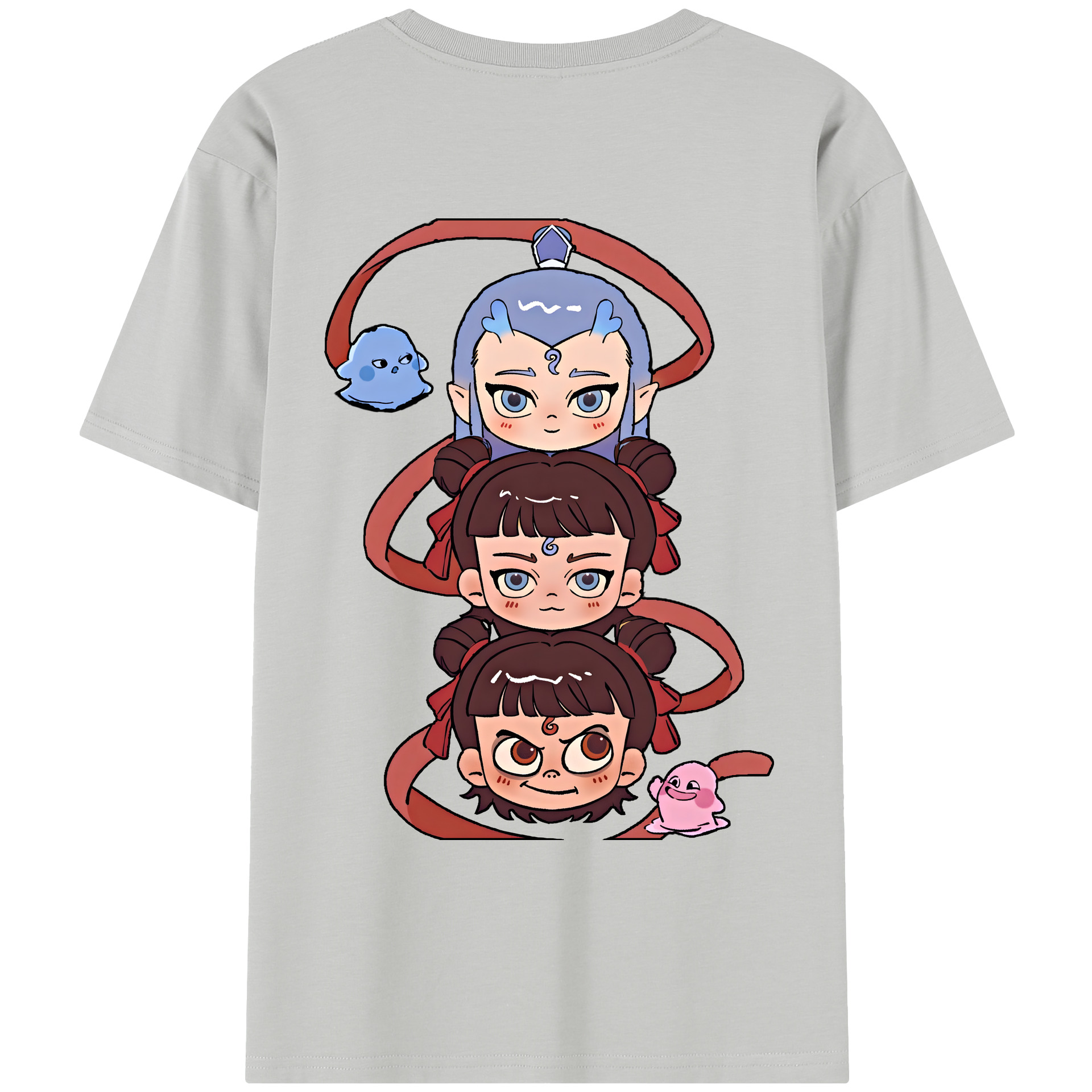 （画像用） Ne Zha 2 ナタ 魔童の大暴れ レディース半袖Tシャツ(バックプリント)