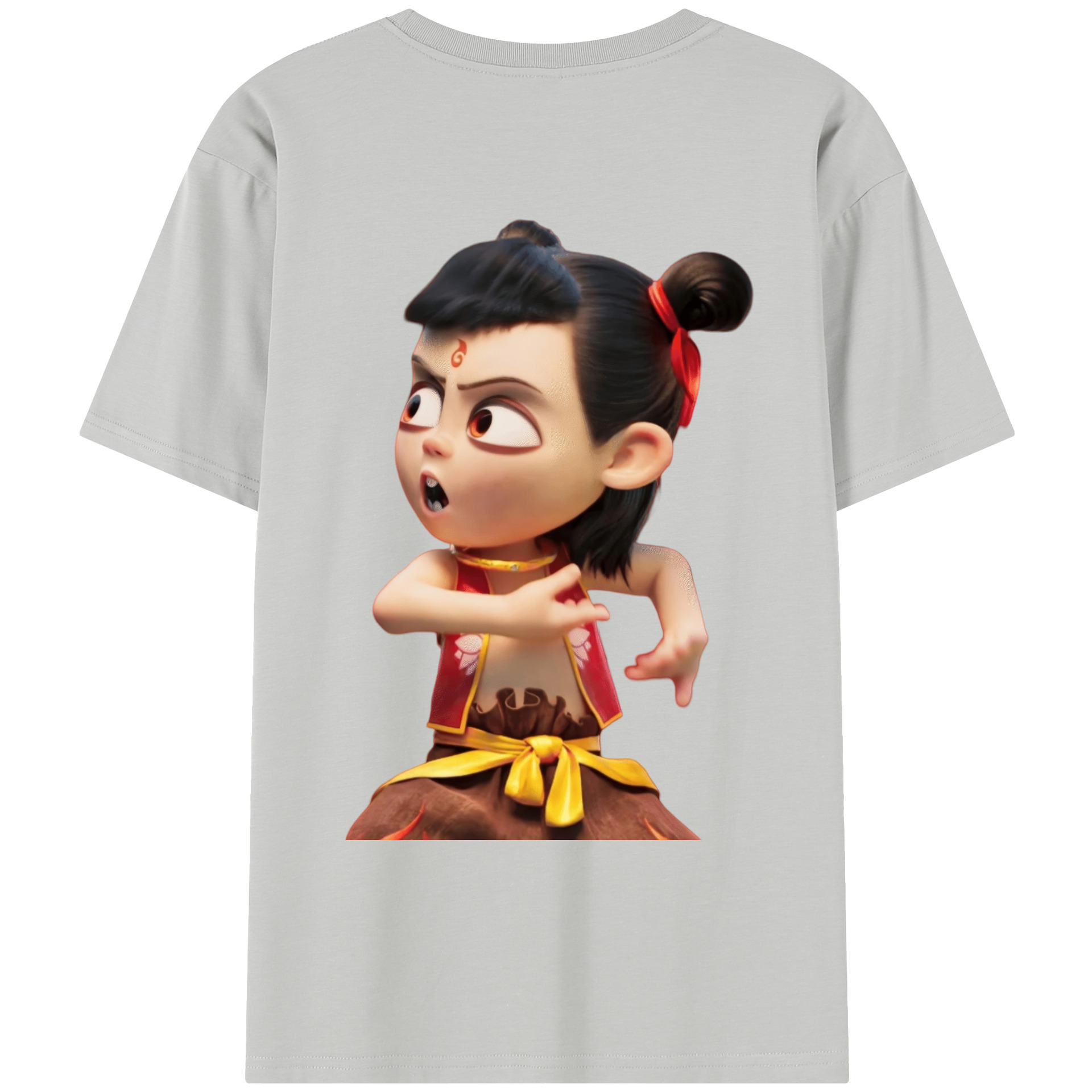（画像用） Ne Zha 2 ナタ 魔童の大暴れ レディース半袖Tシャツ(バックプリント)