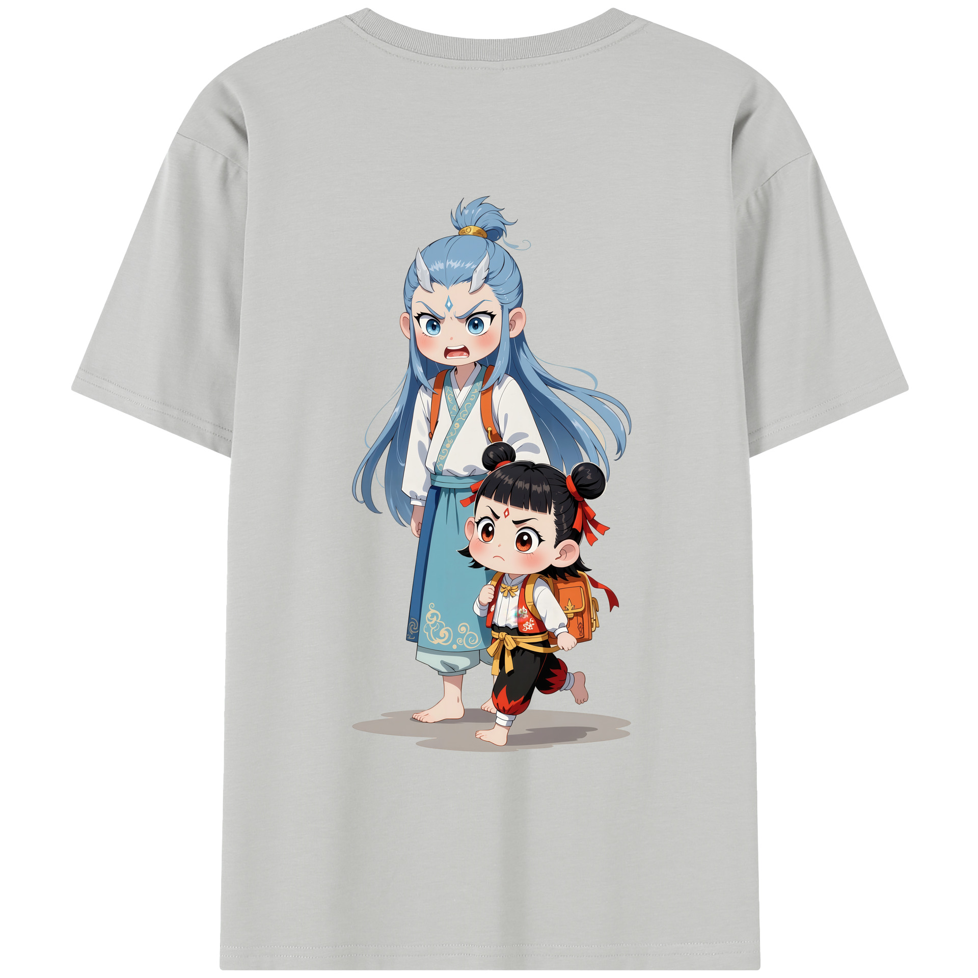 （画像用） Ne Zha 2 ナタ 魔童の大暴れ レディース半袖Tシャツ(バックプリント)