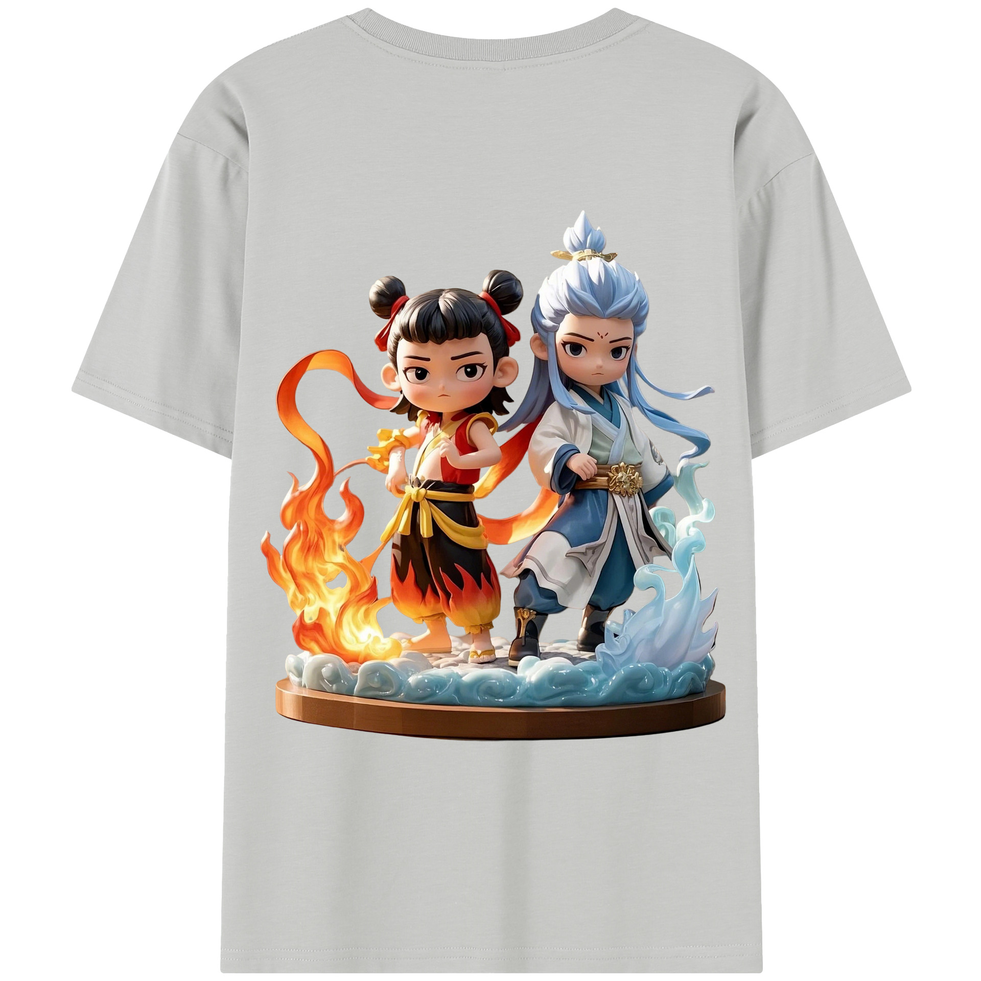 （画像用） Ne Zha 2 ナタ 魔童の大暴れ レディース半袖Tシャツ(バックプリント)