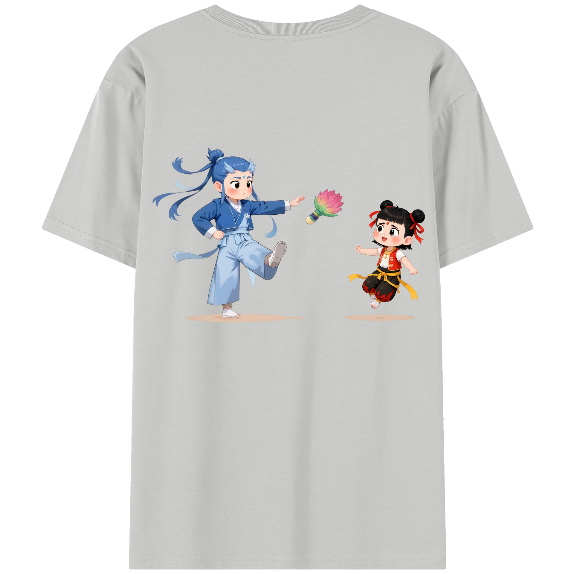 （画像用） Ne Zha 2 ナタ 魔童の大暴れ レディース半袖Tシャツ(バックプリント)