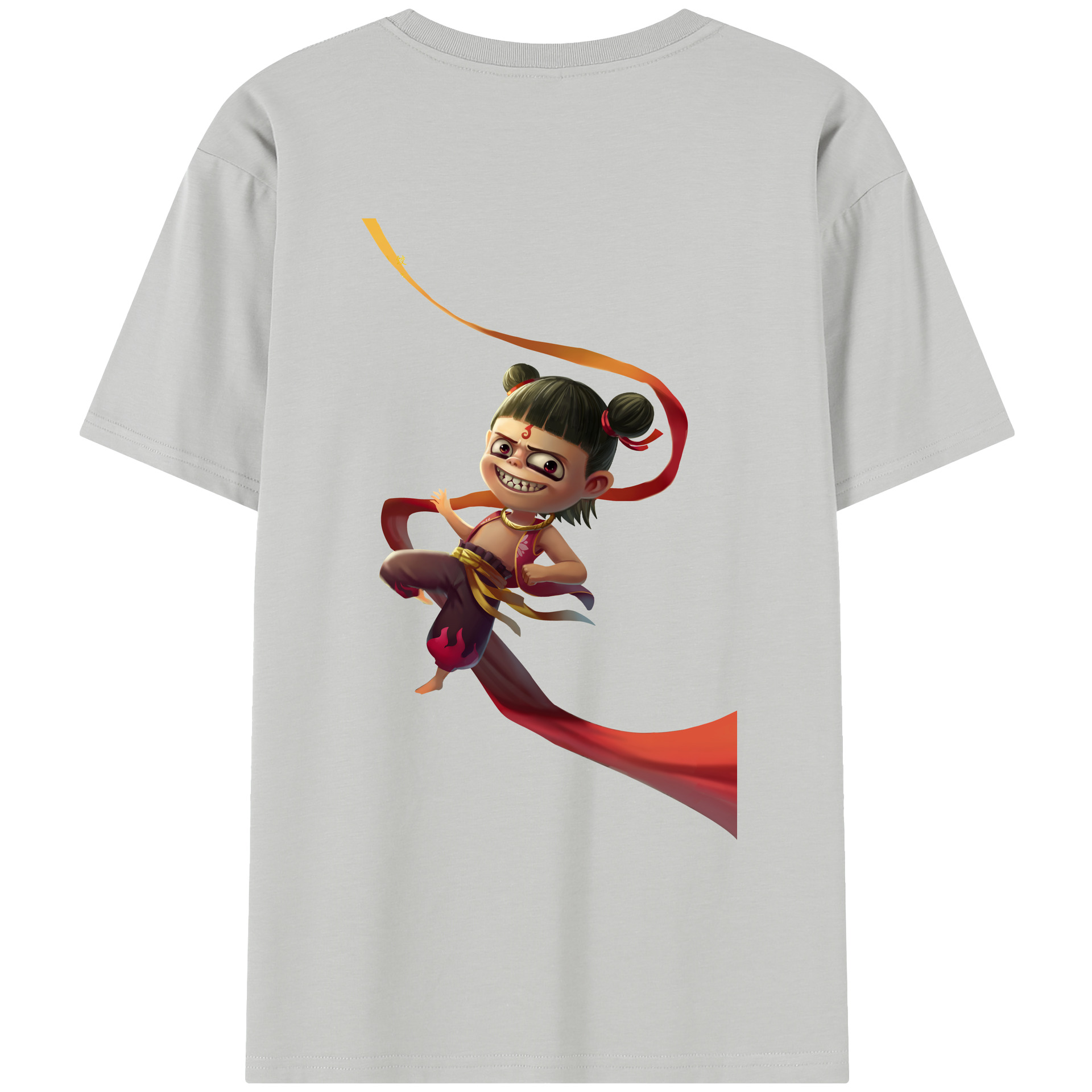 （画像用） Ne Zha 2 ナタ 魔童の大暴れ レディース半袖Tシャツ(バックプリント)