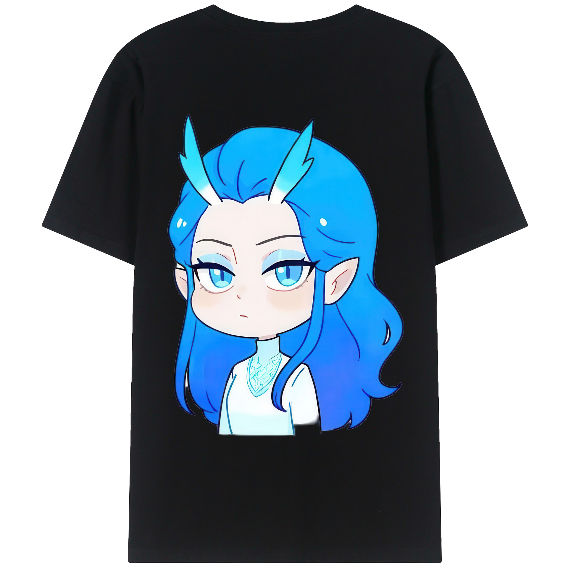 （画像用） Ne Zha 2 ナタ 魔童の大暴れ レディース半袖Tシャツ(バックプリント)