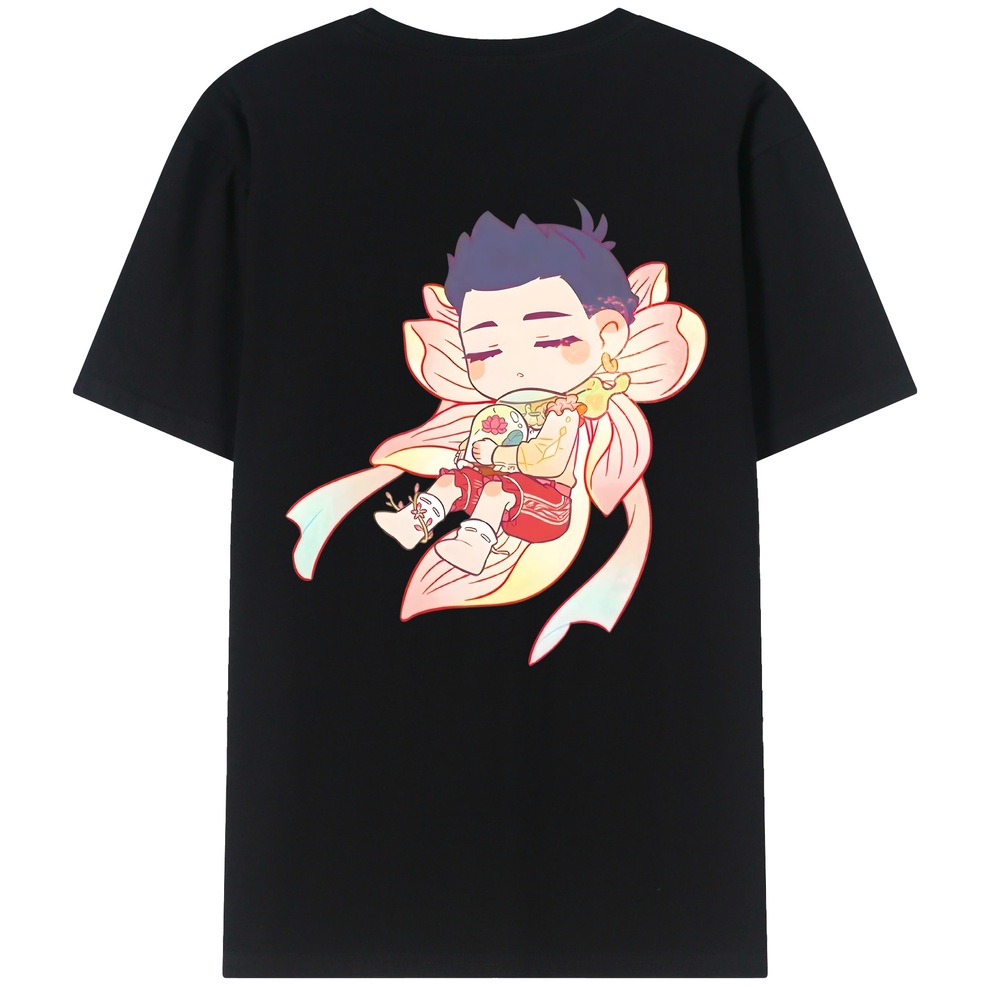 （画像用） Ne Zha 2 ナタ 魔童の大暴れ レディース半袖Tシャツ(バックプリント)