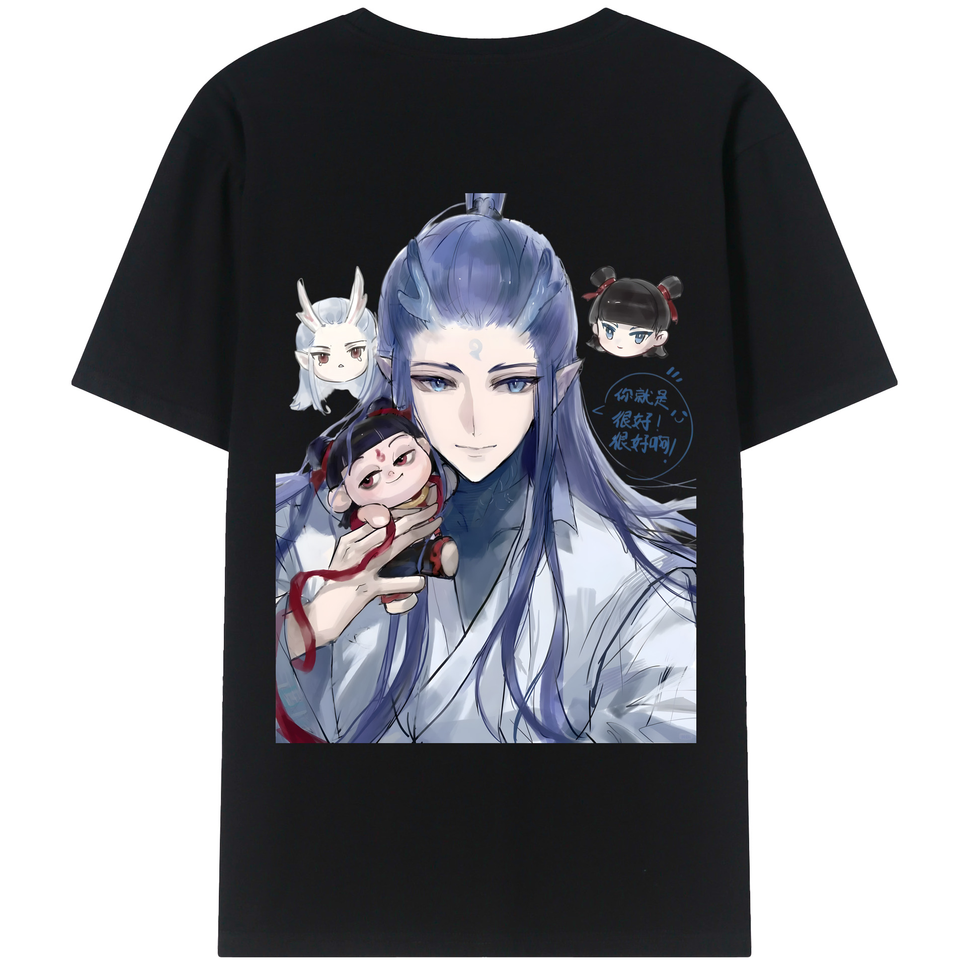 （画像用） Ne Zha 2 ナタ 魔童の大暴れ レディース半袖Tシャツ(バックプリント)