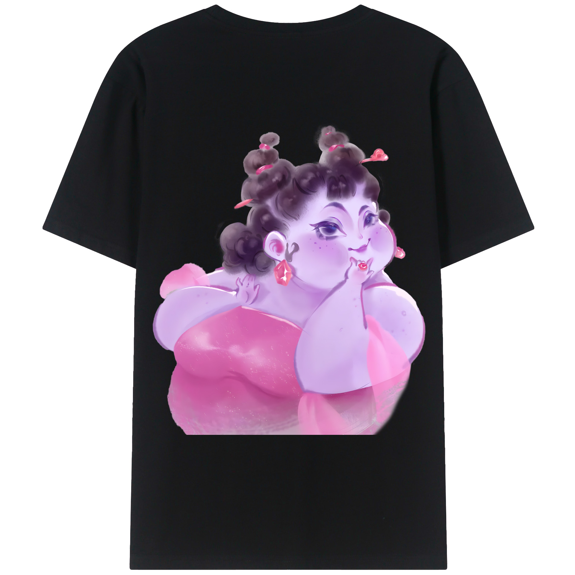 （画像用） Ne Zha 2 ナタ 魔童の大暴れ レディース半袖Tシャツ(バックプリント)