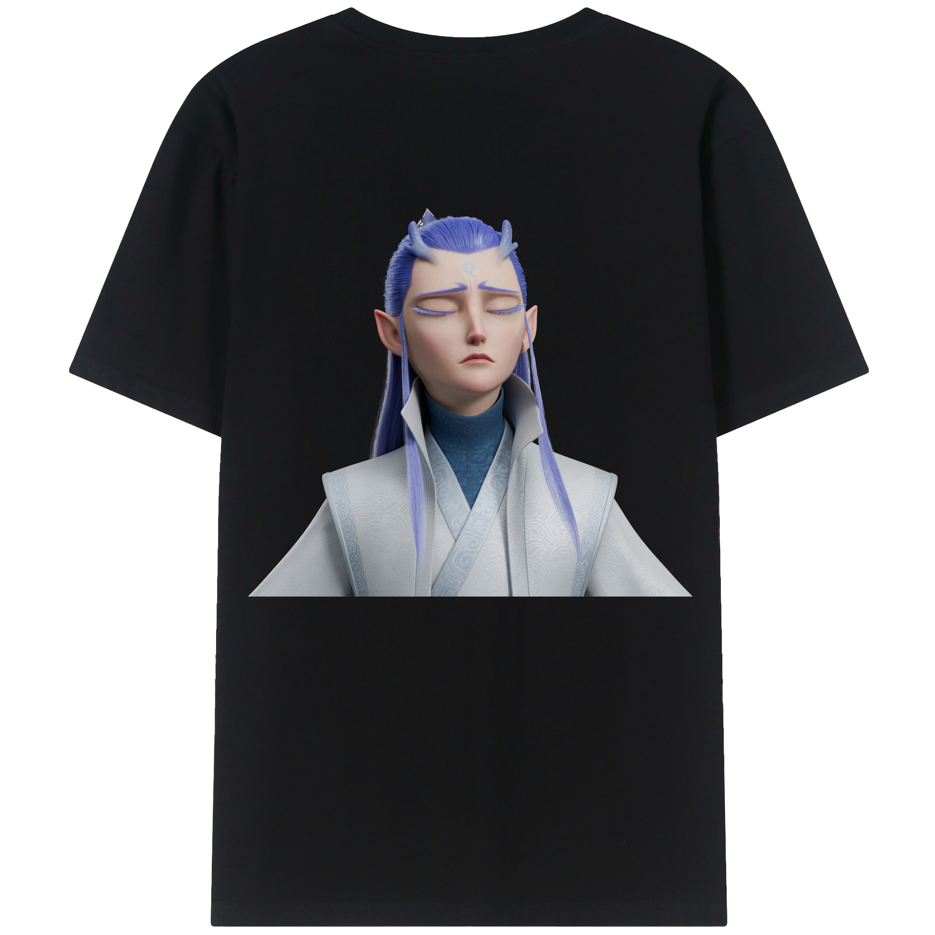 （画像用） Ne Zha 2 ナタ 魔童の大暴れ レディース半袖Tシャツ(バックプリント)