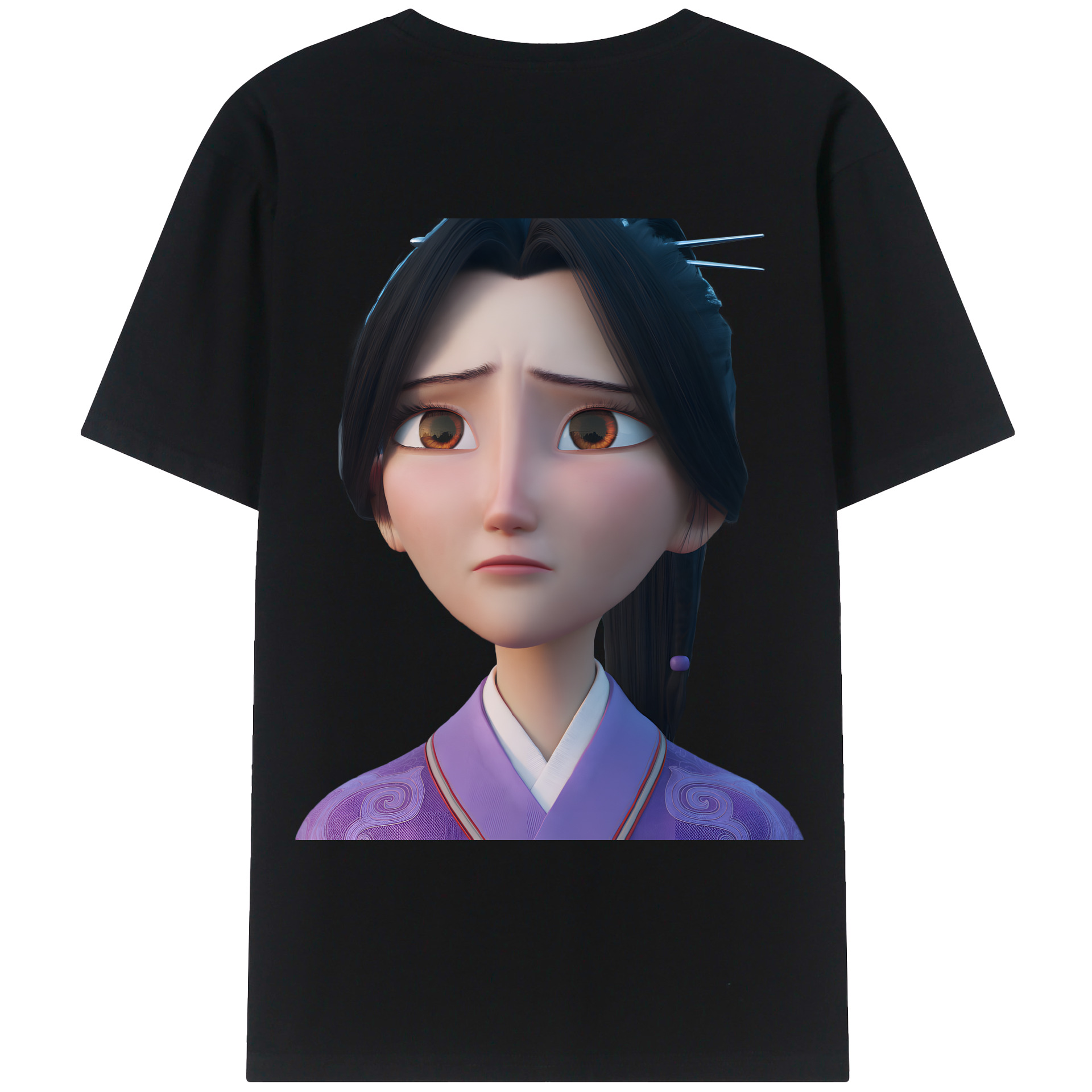 （画像用） Ne Zha 2 ナタ 魔童の大暴れ レディース半袖Tシャツ(バックプリント)