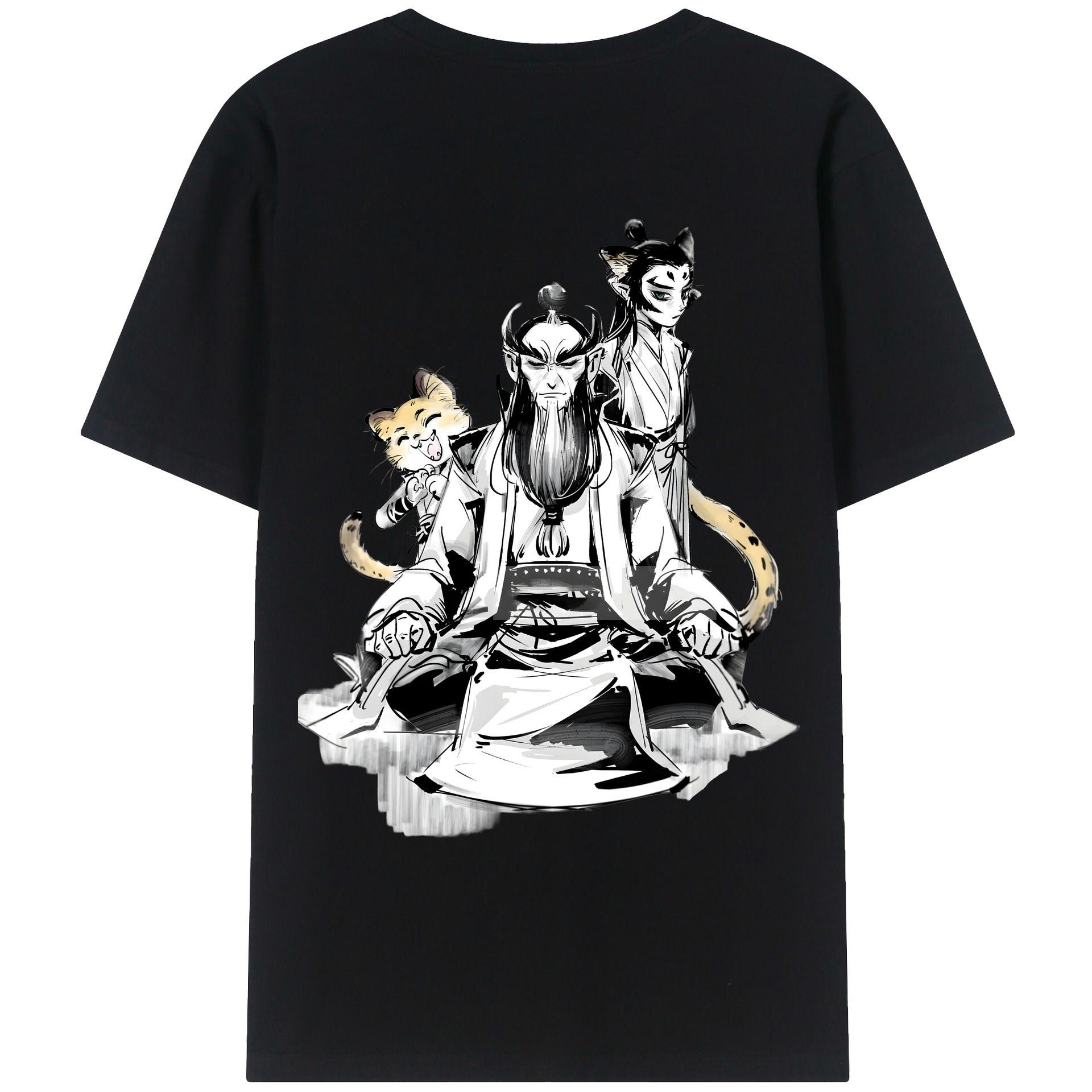 （画像用） Ne Zha 2 ナタ 魔童の大暴れ レディース半袖Tシャツ(バックプリント)