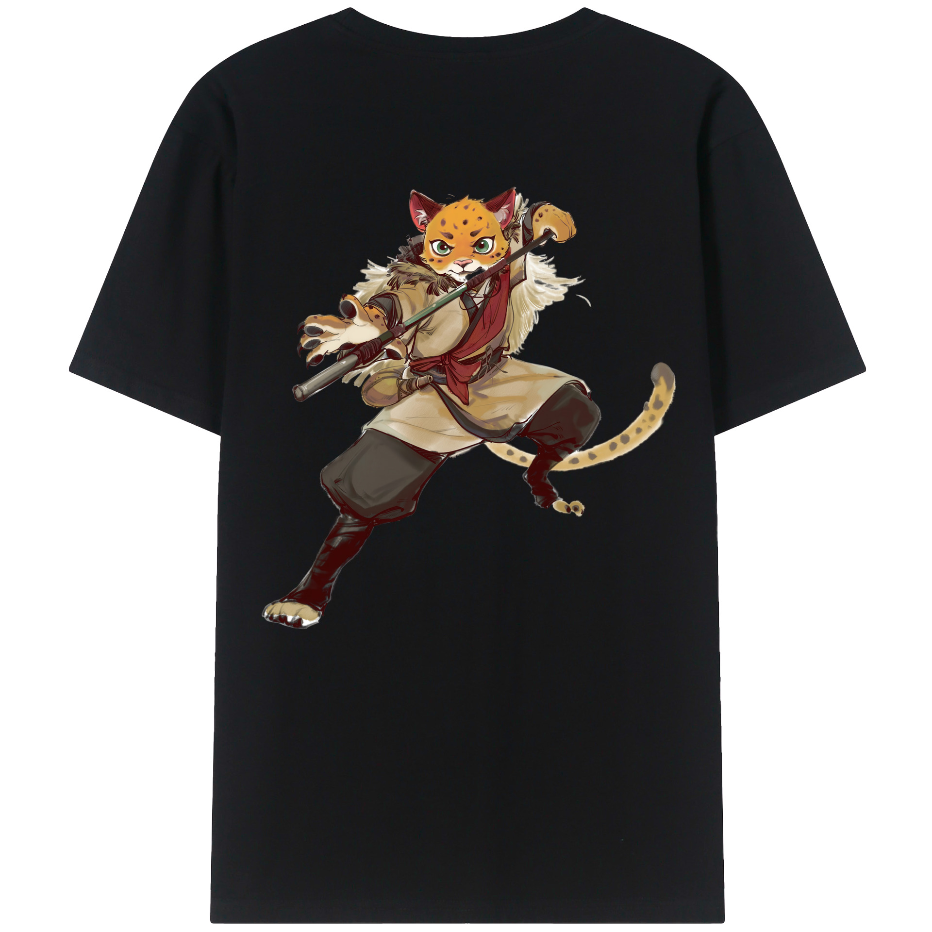（画像用） Ne Zha 2 ナタ 魔童の大暴れ レディース半袖Tシャツ(バックプリント)