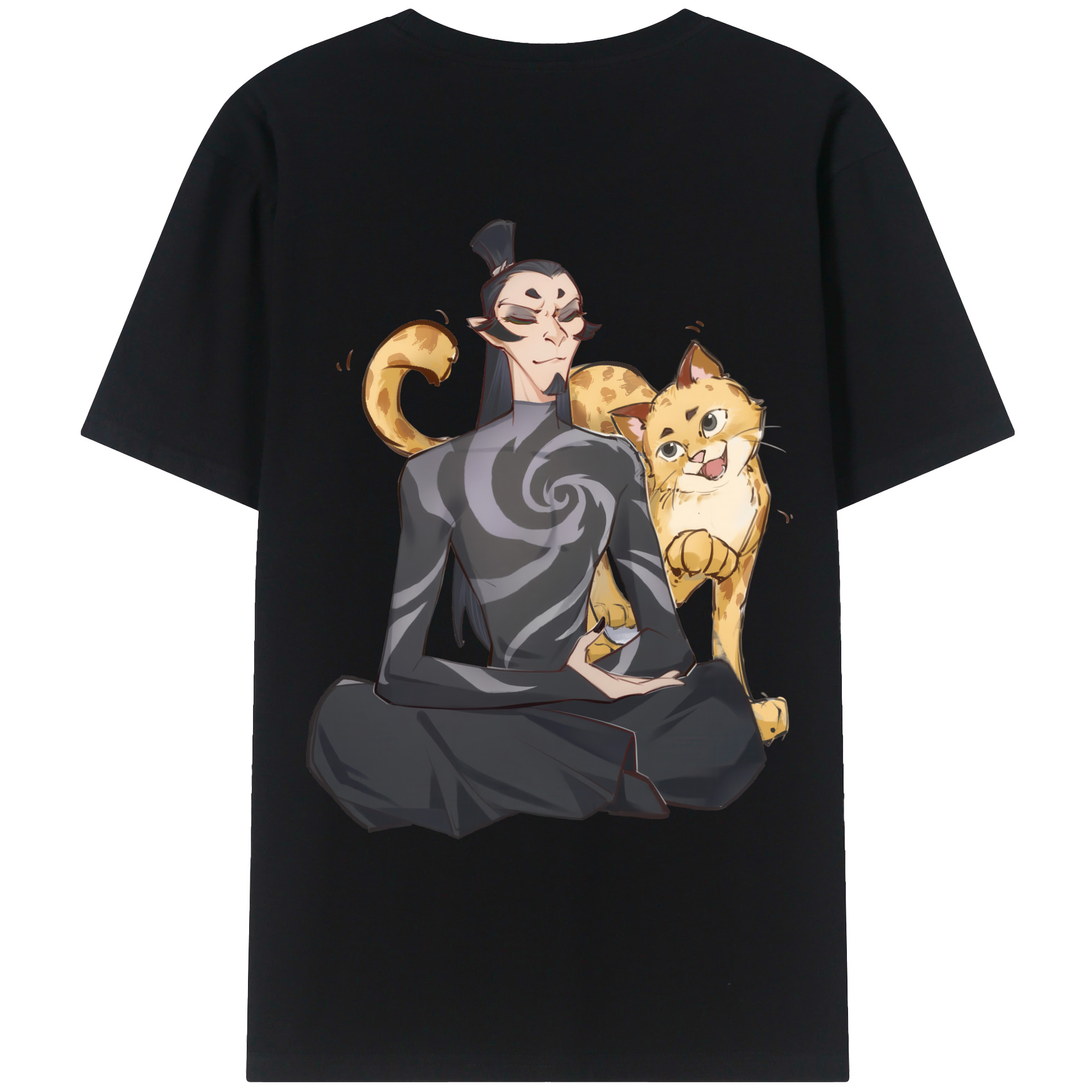 （画像用） Ne Zha 2 ナタ 魔童の大暴れ レディース半袖Tシャツ(バックプリント)