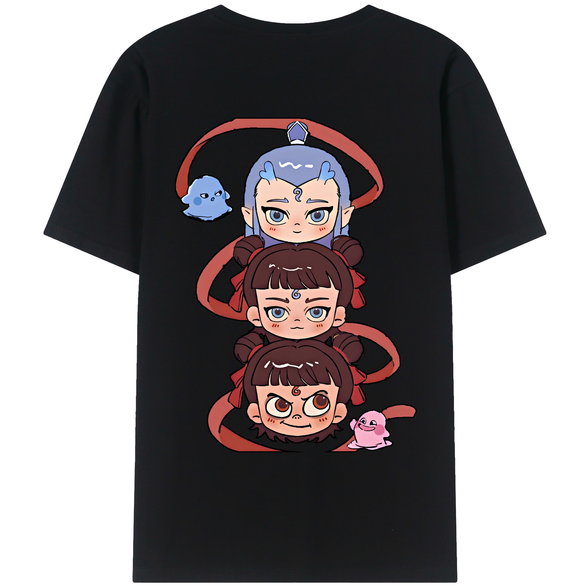 （画像用） Ne Zha 2 ナタ 魔童の大暴れ レディース半袖Tシャツ(バックプリント)