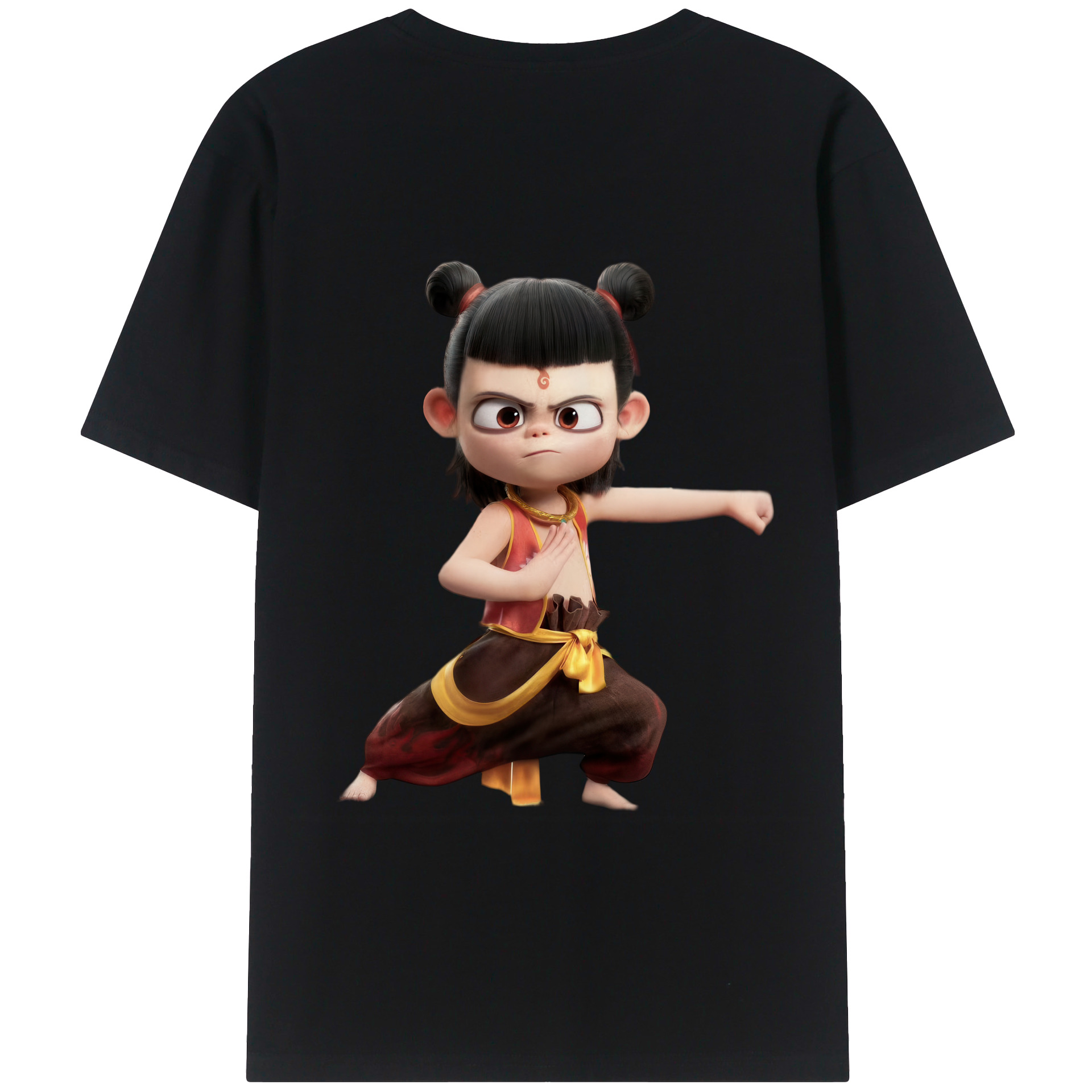 （画像用） Ne Zha 2 ナタ 魔童の大暴れ レディース半袖Tシャツ(バックプリント)